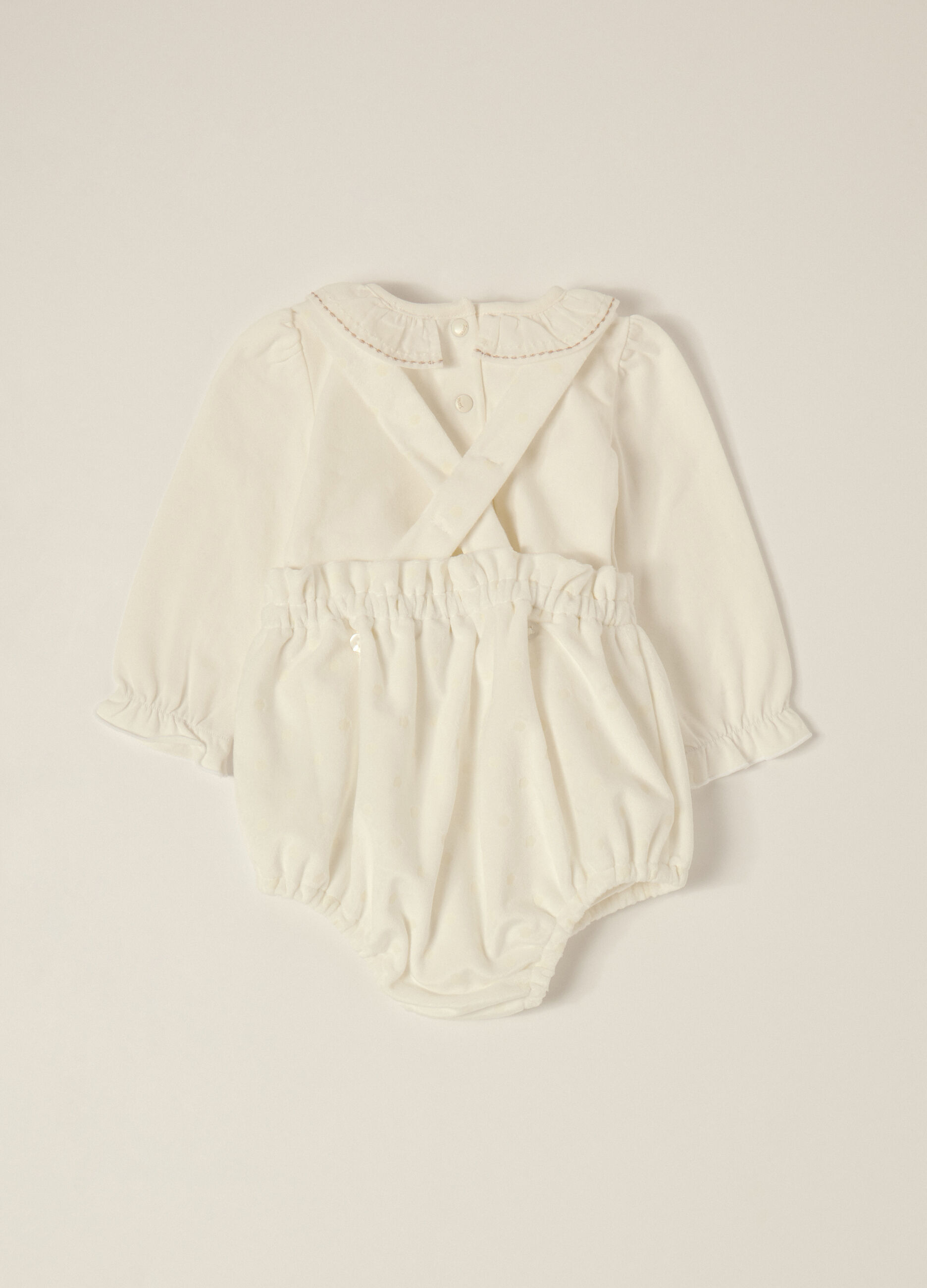 Set body e salopette in velour stretch IANA_2