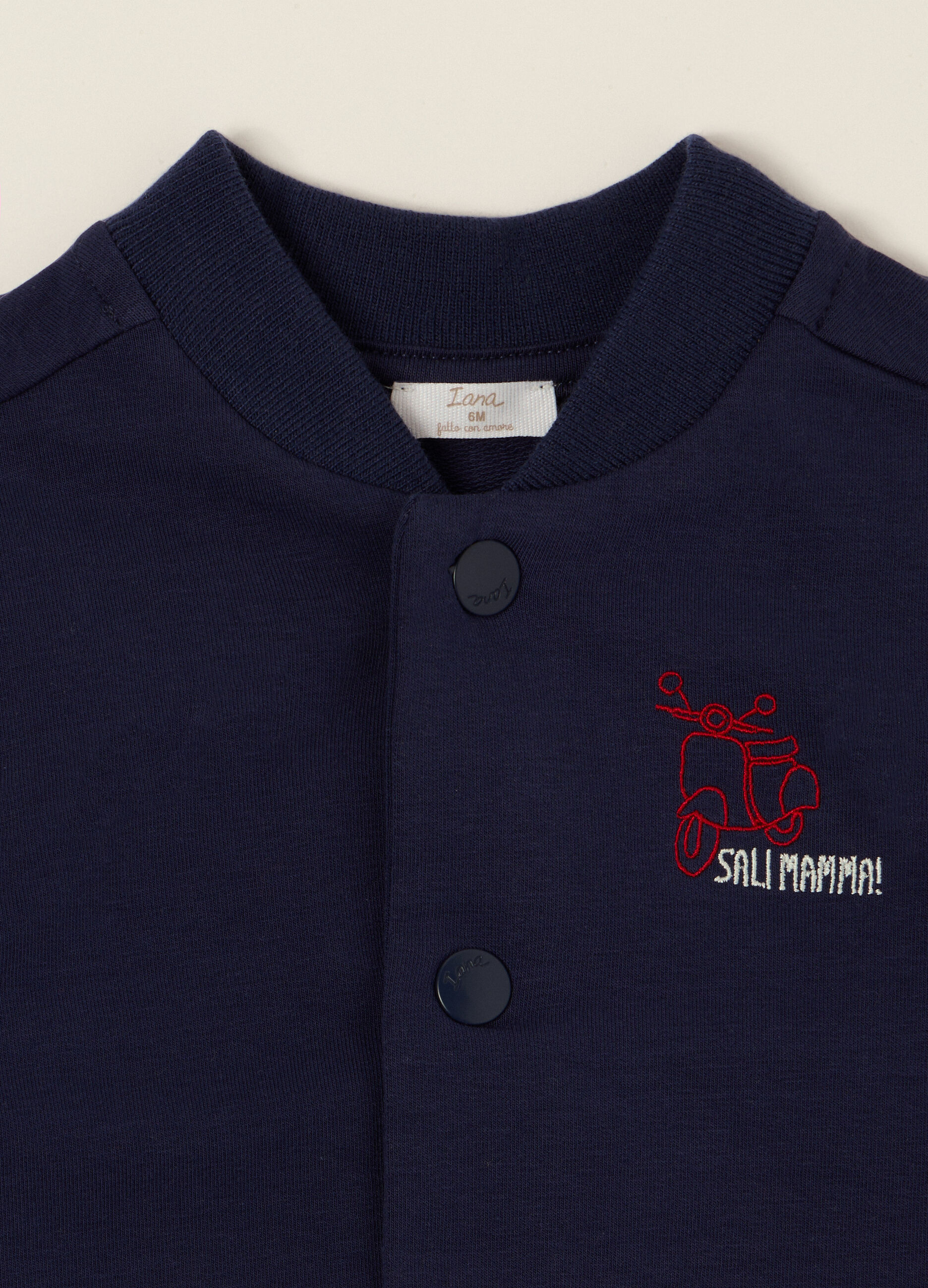 Felpa blu in cotone organico_2