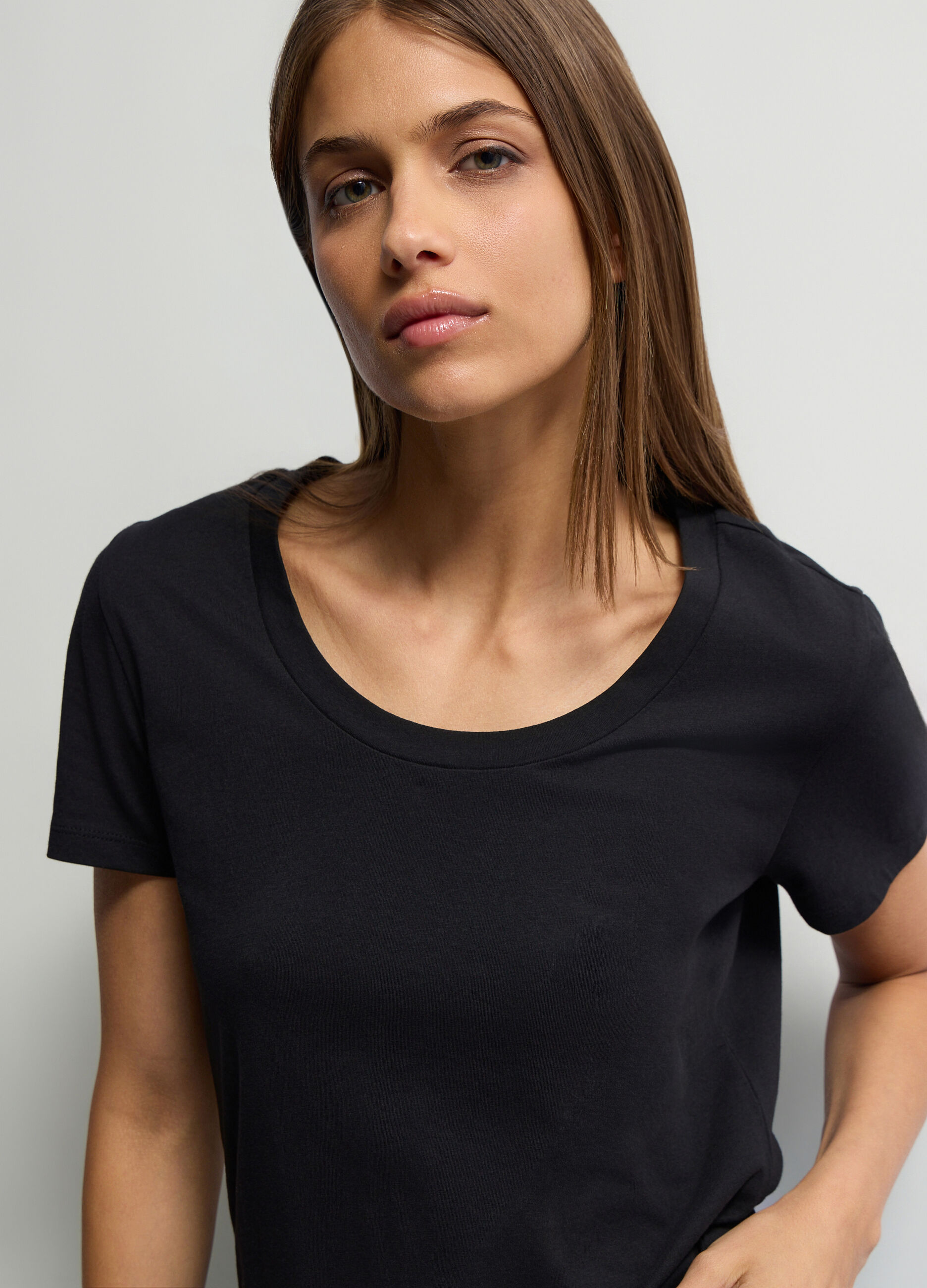 T-shirt girocollo donna_2