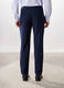 Pantalone regular con pince in twill stretch uomo_1