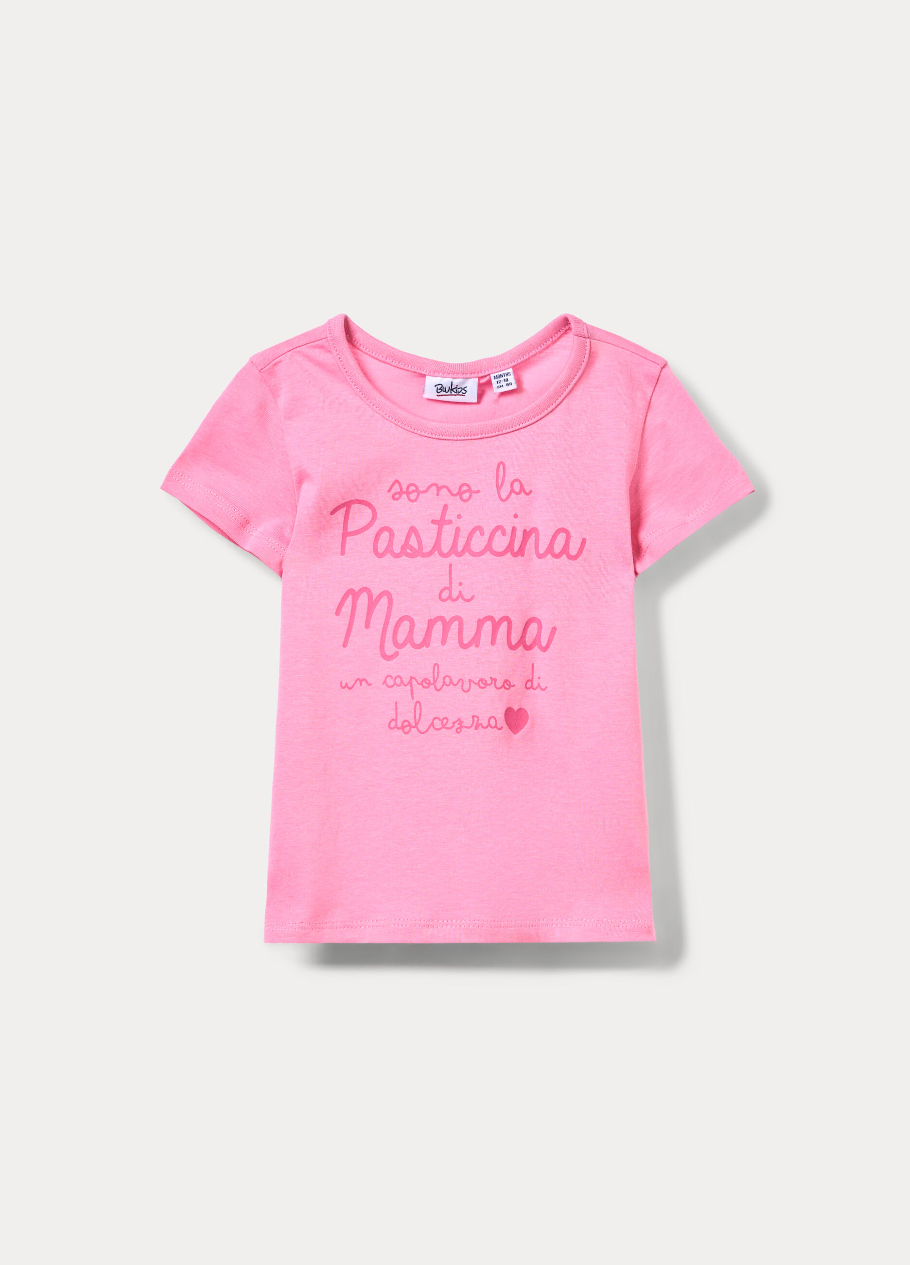 T-shirt girocollo in puro cotone bimba_0