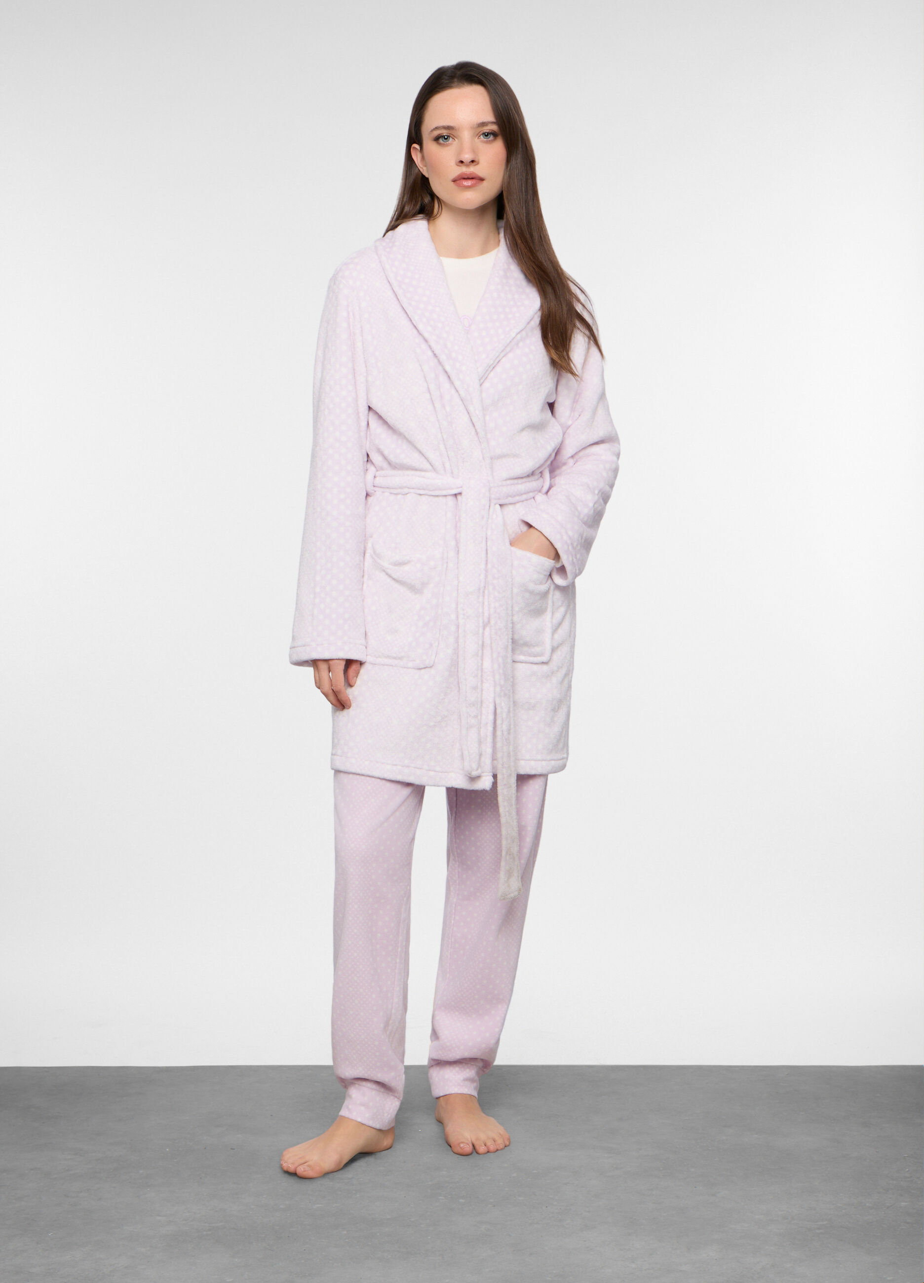 Vestaglia in coral fleece donna_0