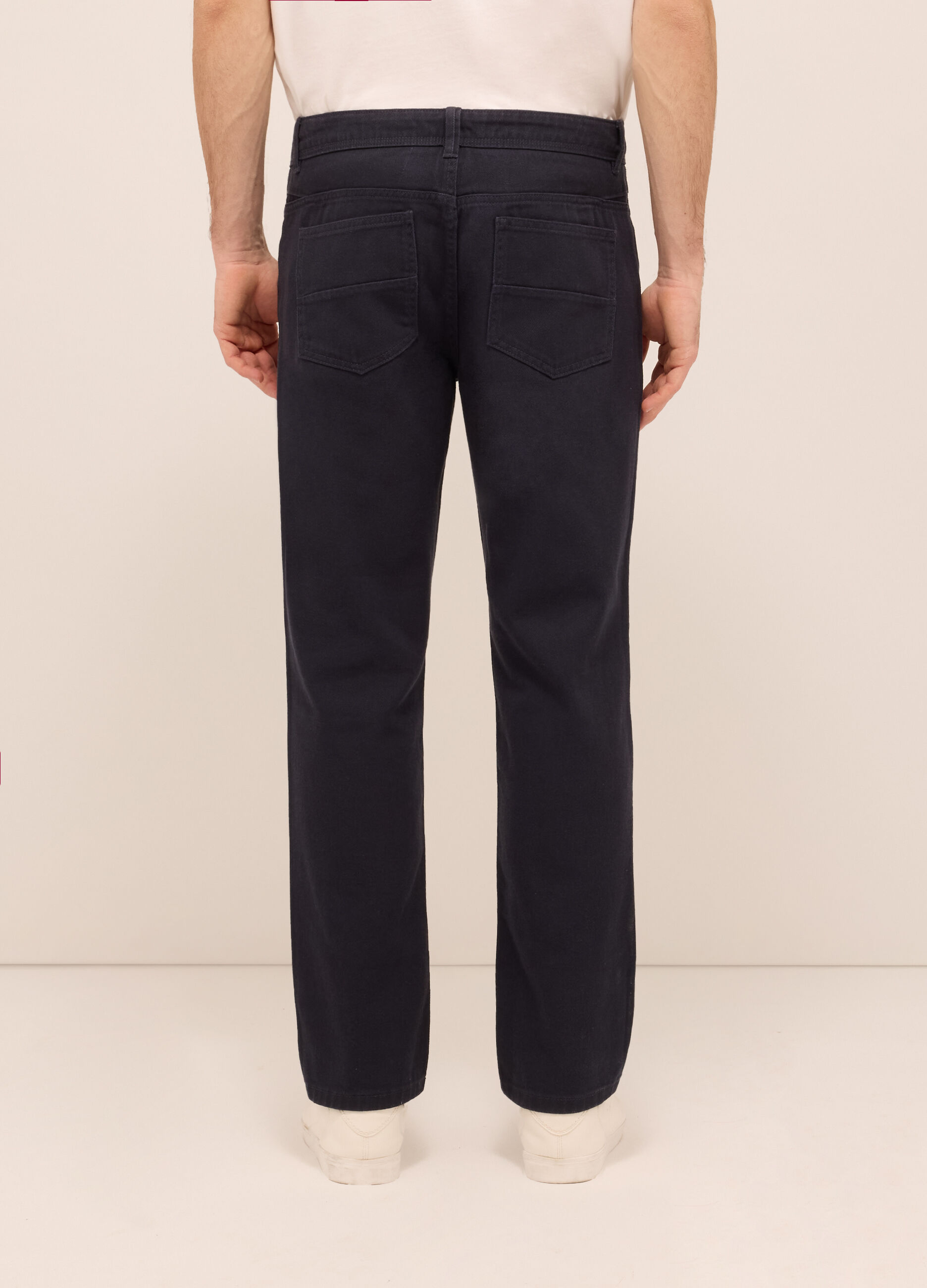 Pantalone 5 tasche in twill di cotone uomo_1