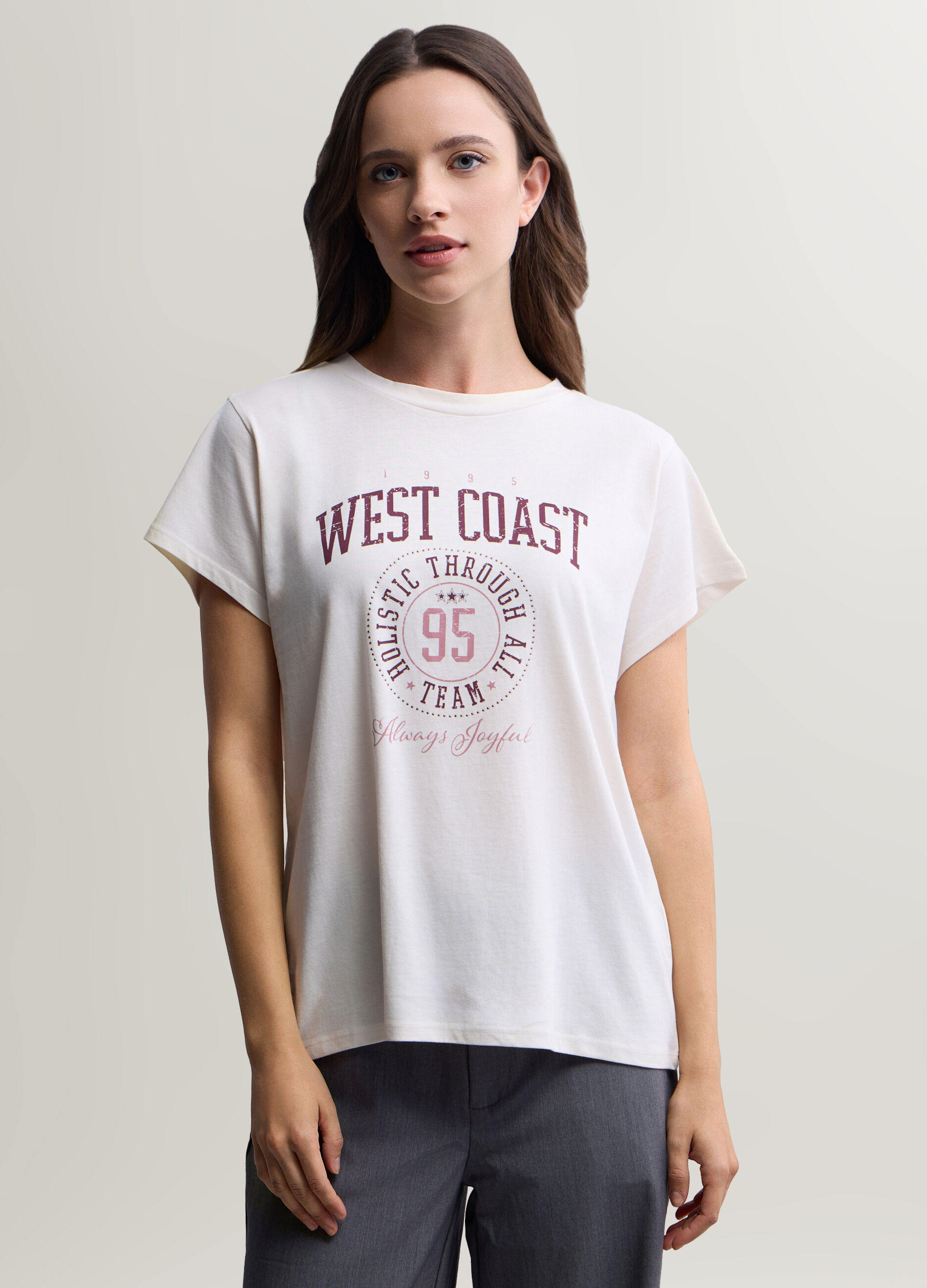 T-shirt girocollo donna_0