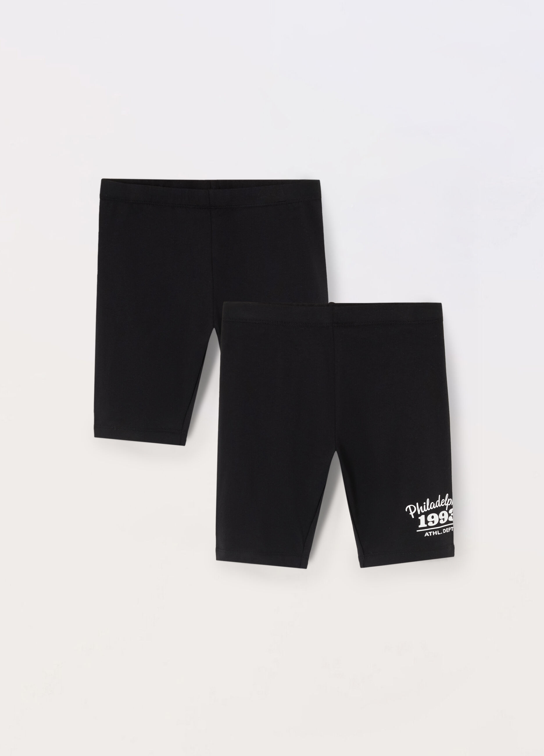 Pack 2 leggings ciclista in jersey di cotone stretch ragazza_0