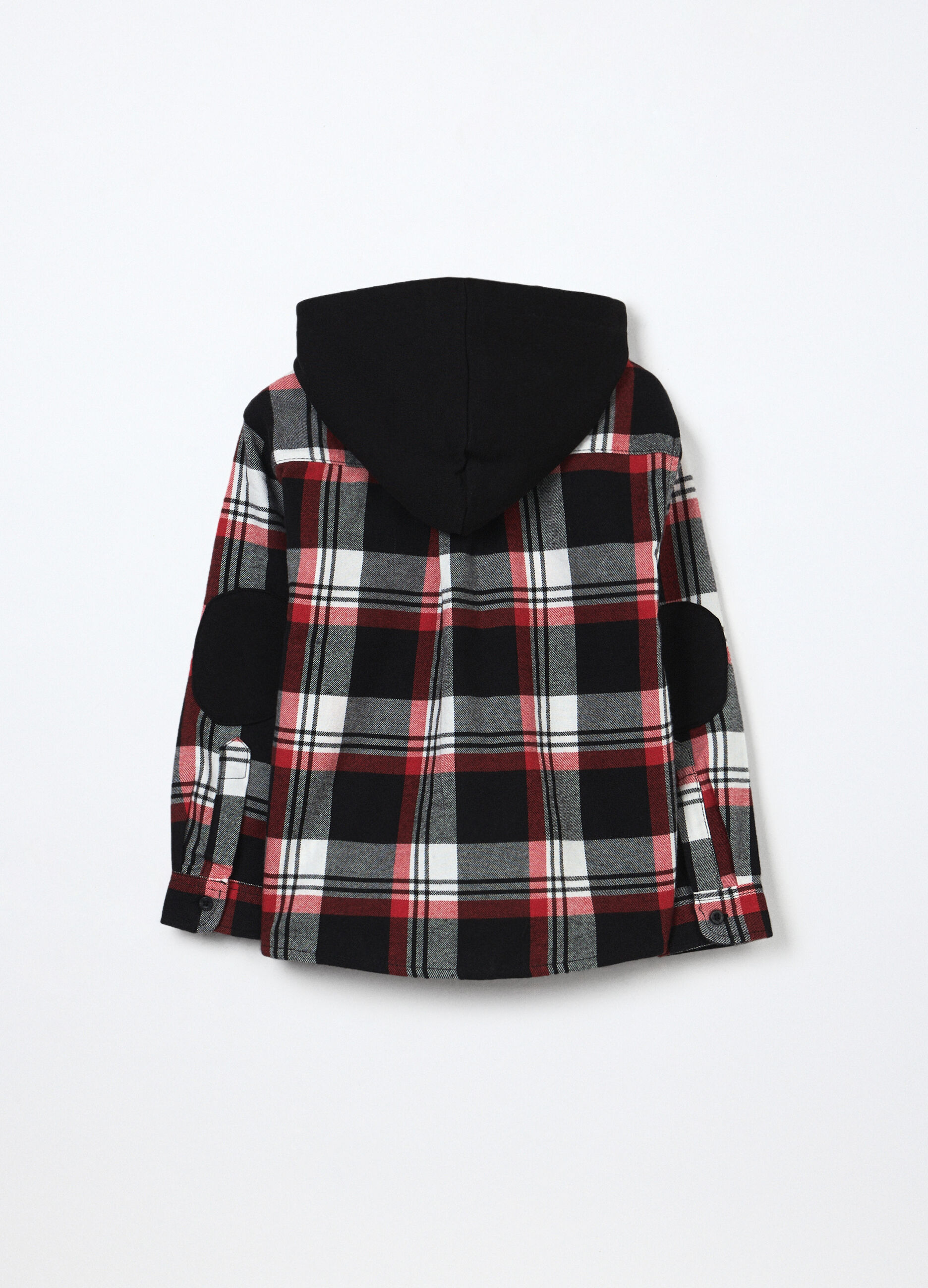 Camicia a quadri in flanella di puro cotone bambino_1