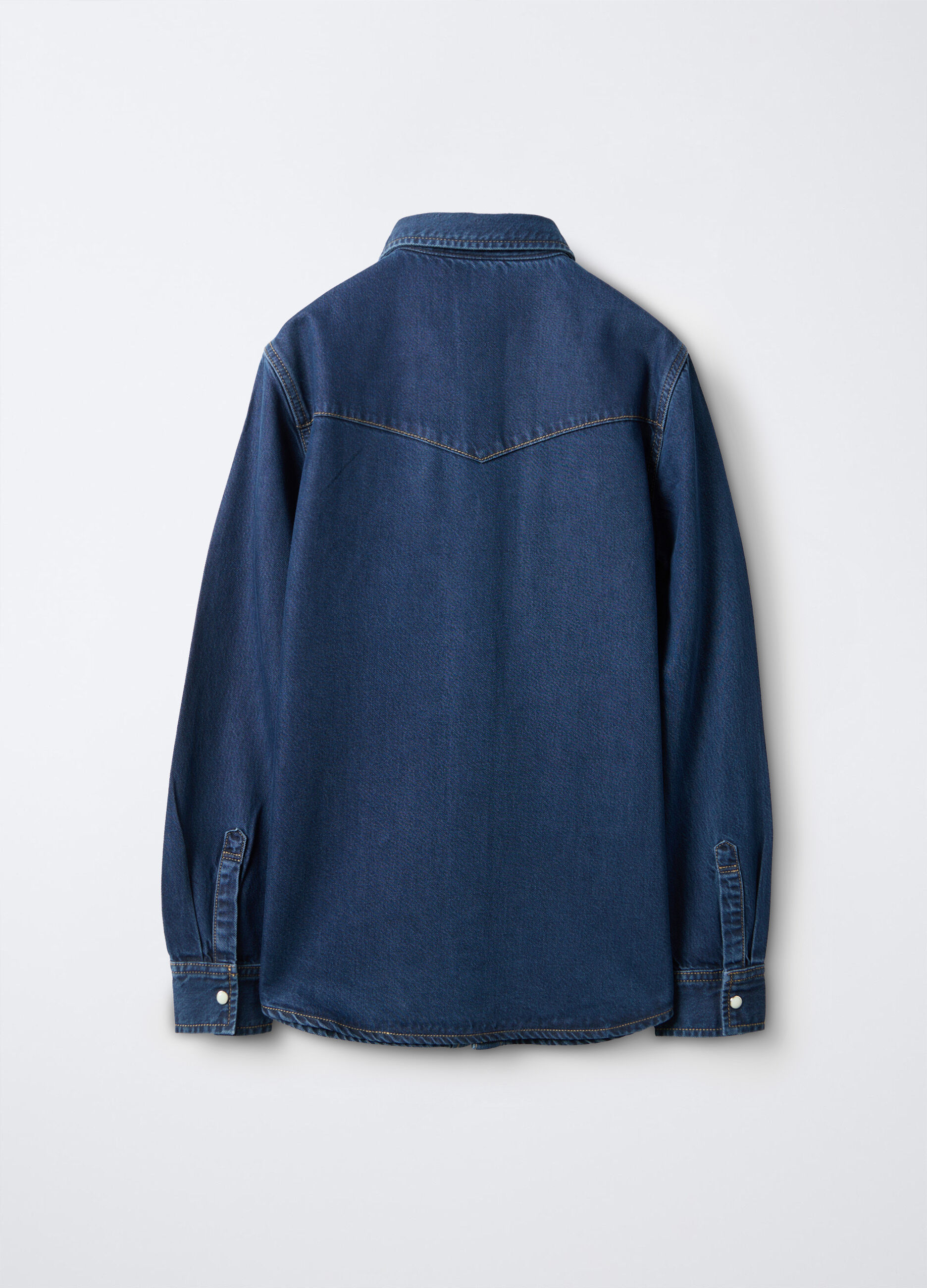 Camicia in denim misto cotone ragazzo_1