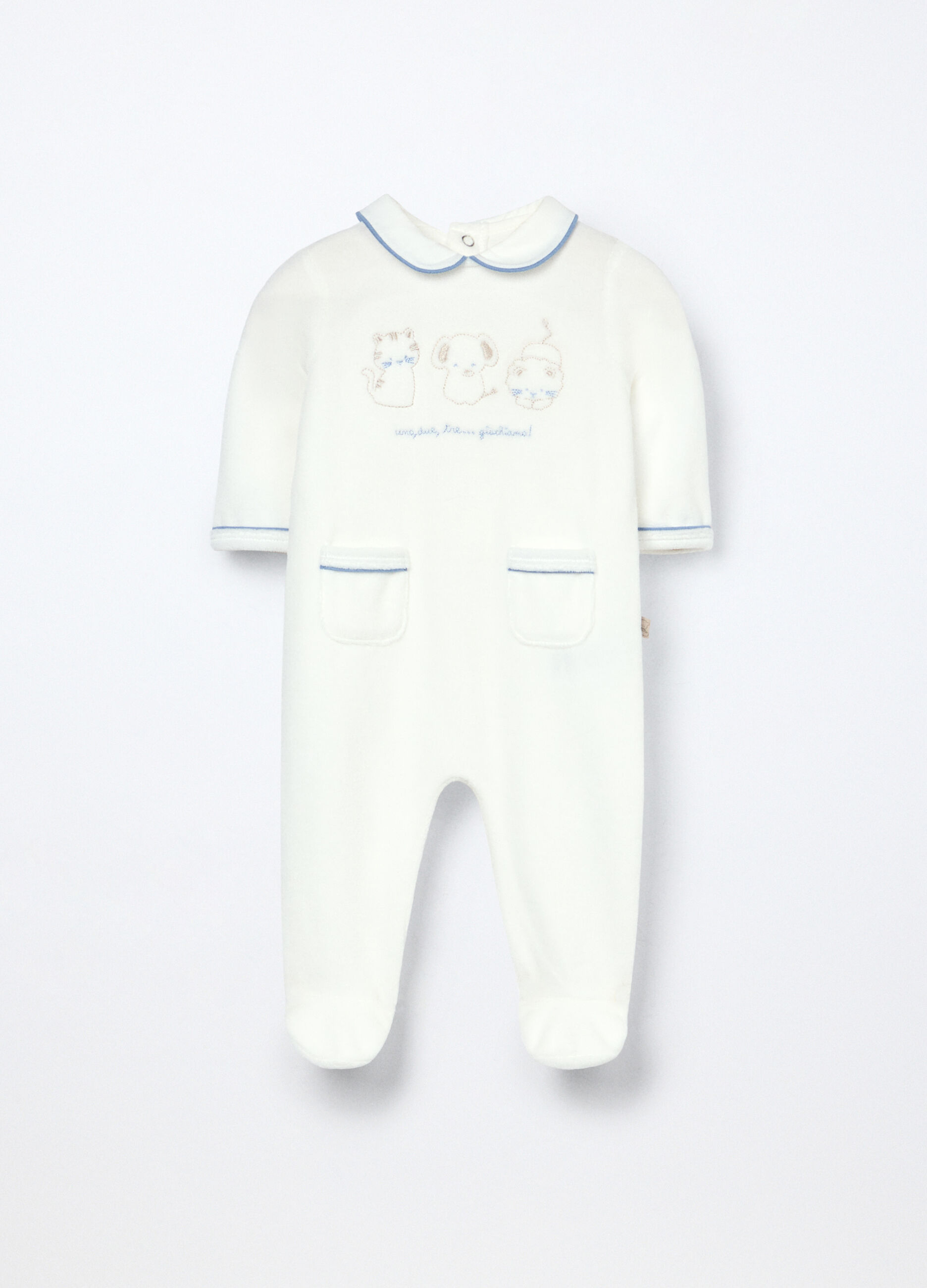 Tutina misto cotone velours neonato_0