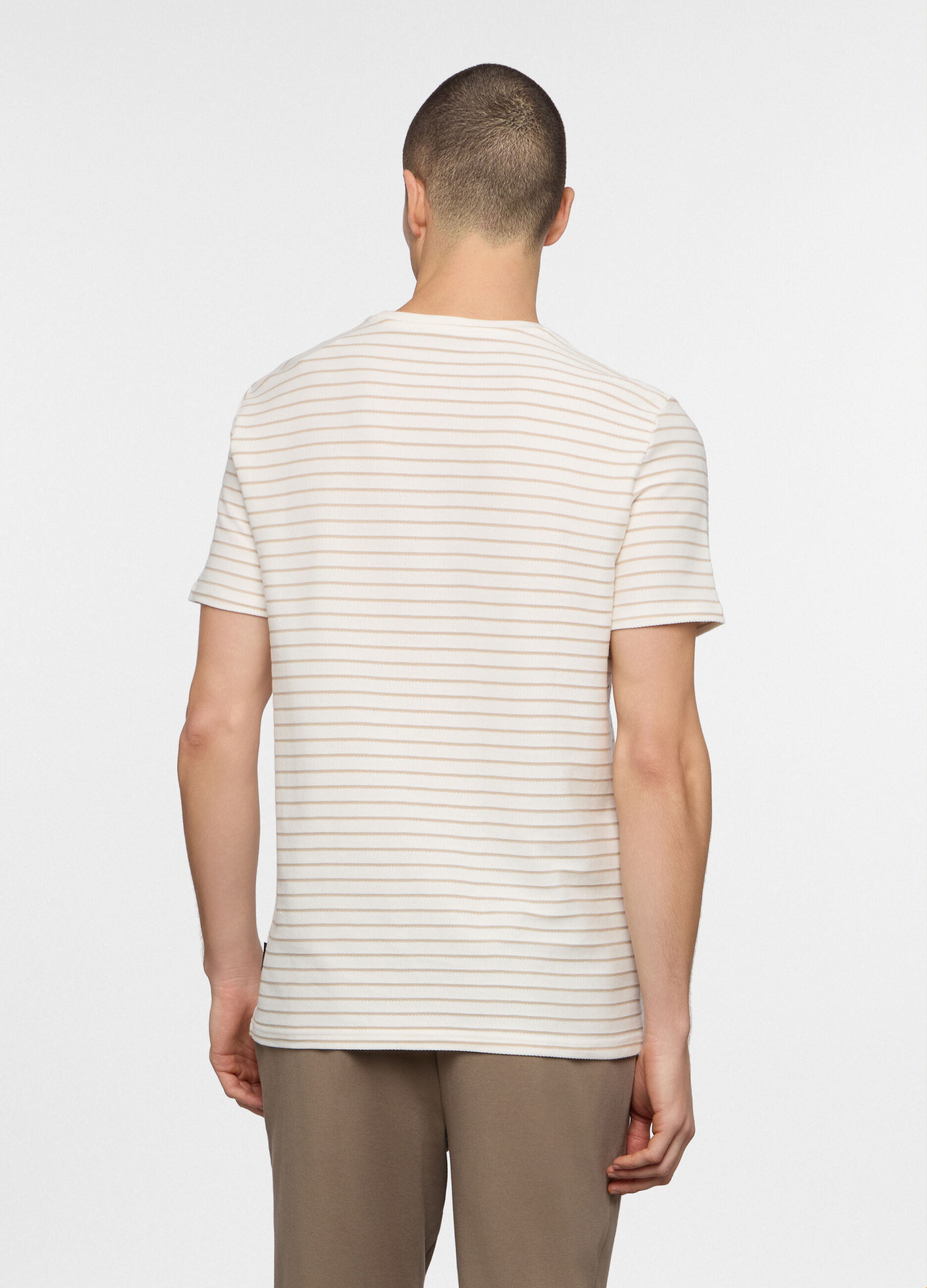 T-shirt in cotone a righe uomo_1
