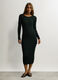 Abito lungo Fitted in costina misto viscosa donna_0
