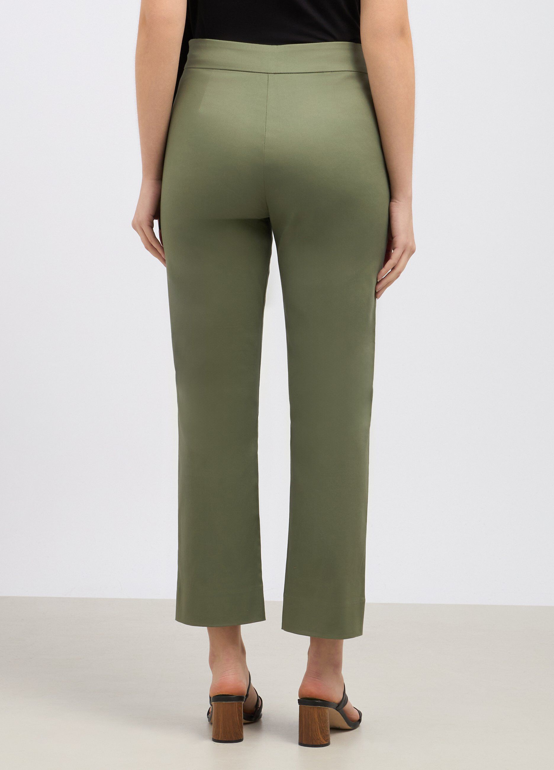 Pantaloni in cotone satin donna_1