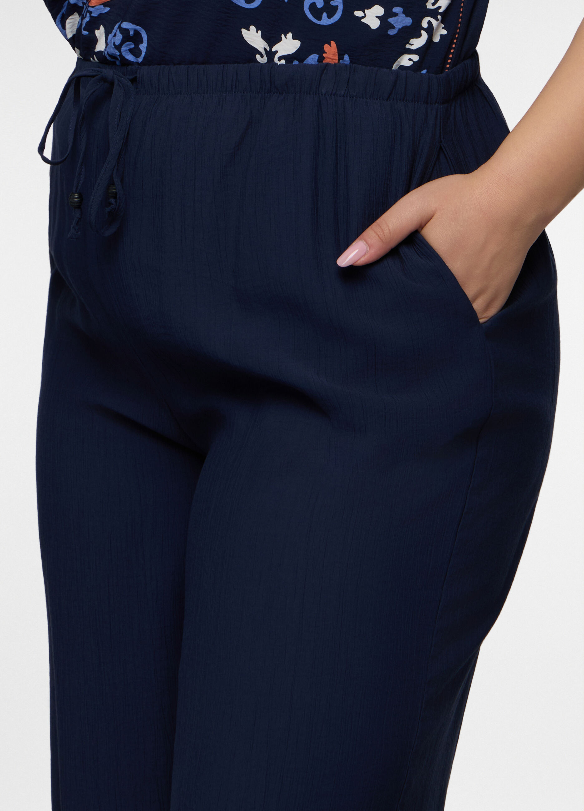 Pantaloni Wide Leg misto viscosa donna curvy_2
