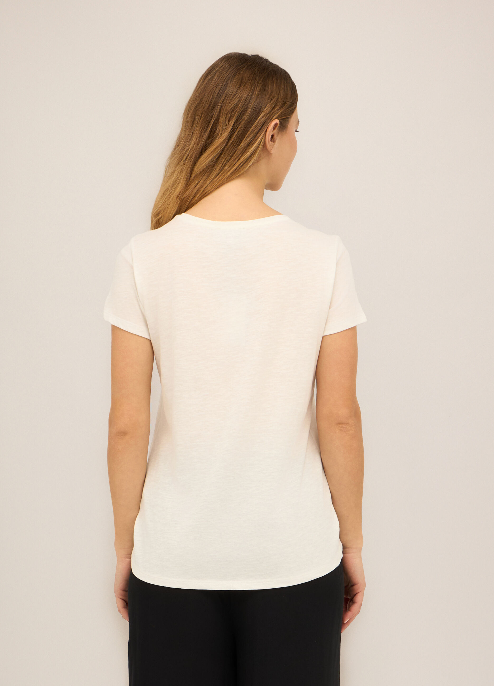 T-shirt in puro cotone donna_1