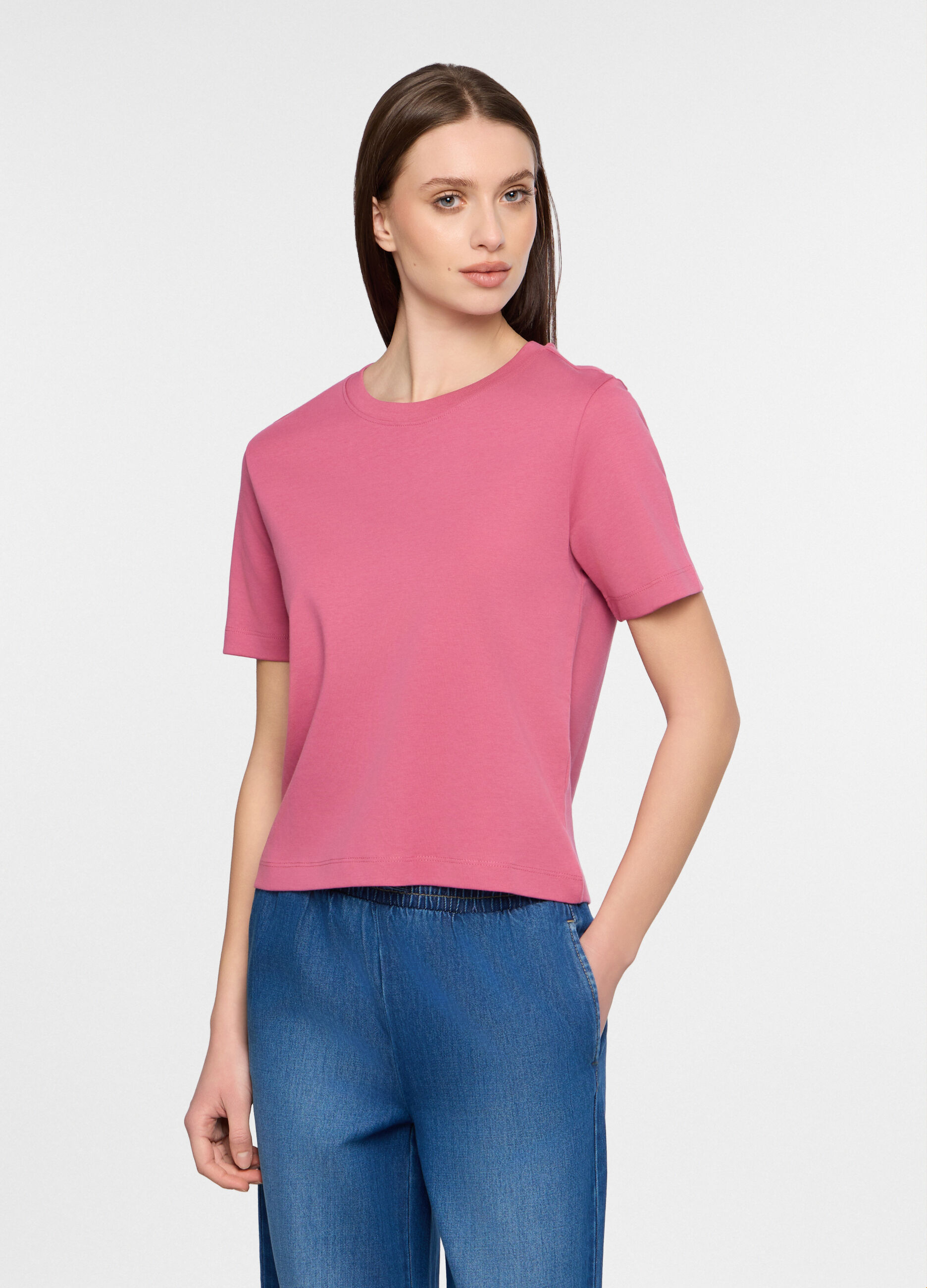 T-shirt girocollo donna_0