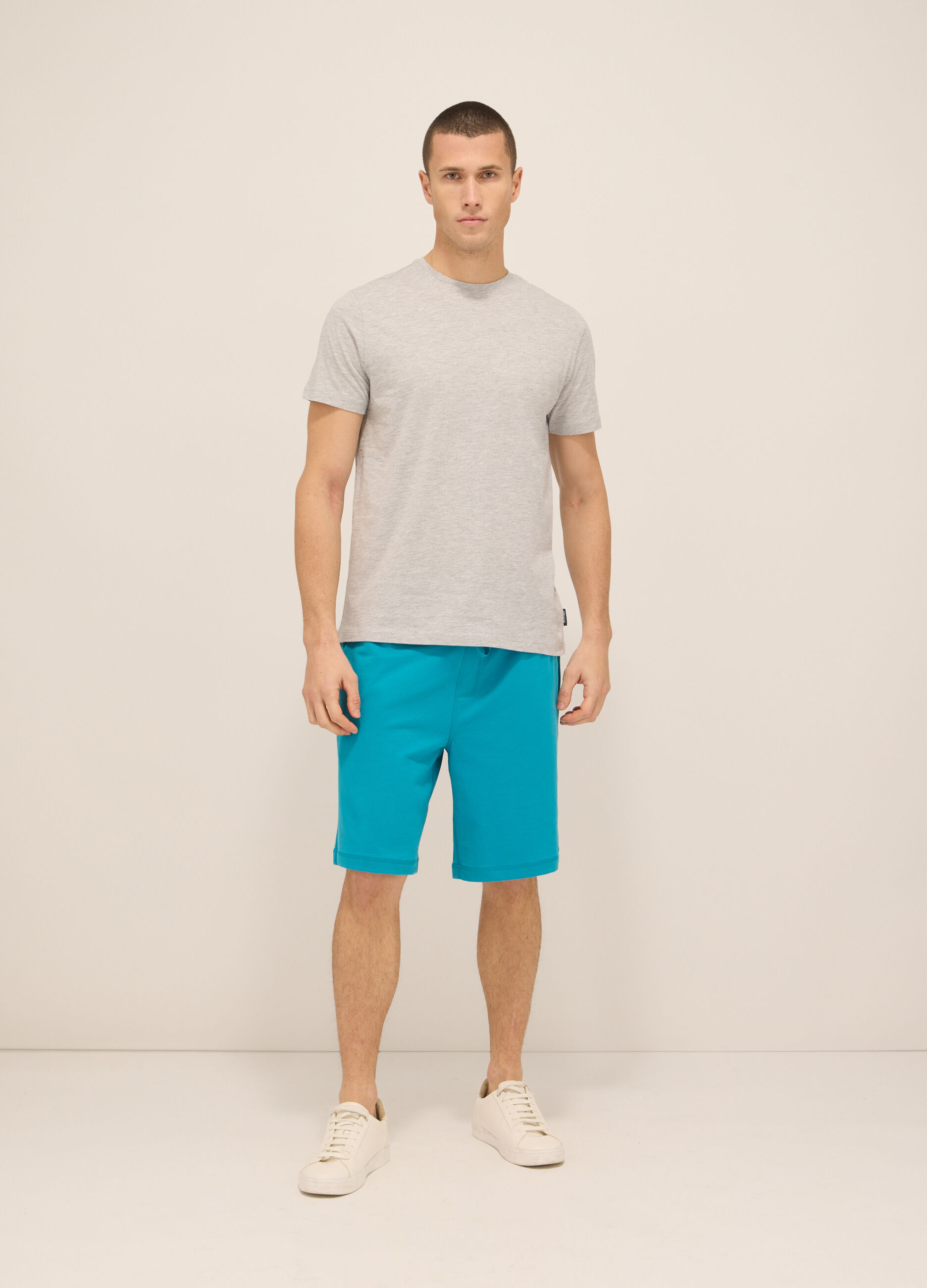 Short sportivi in felpa di cotone uomo_0