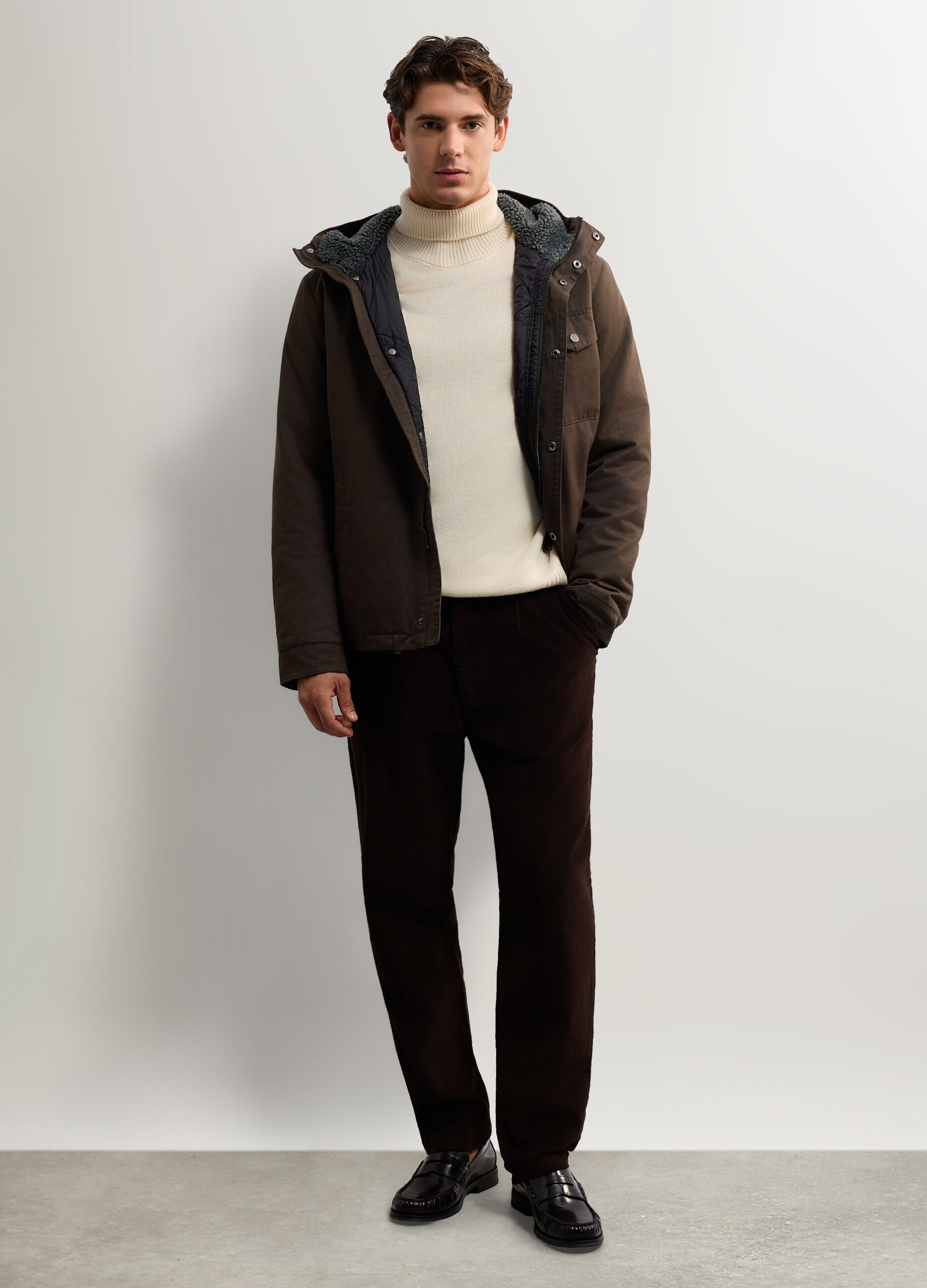 Pantalone chino in velluto a coste di cotone uomo_0