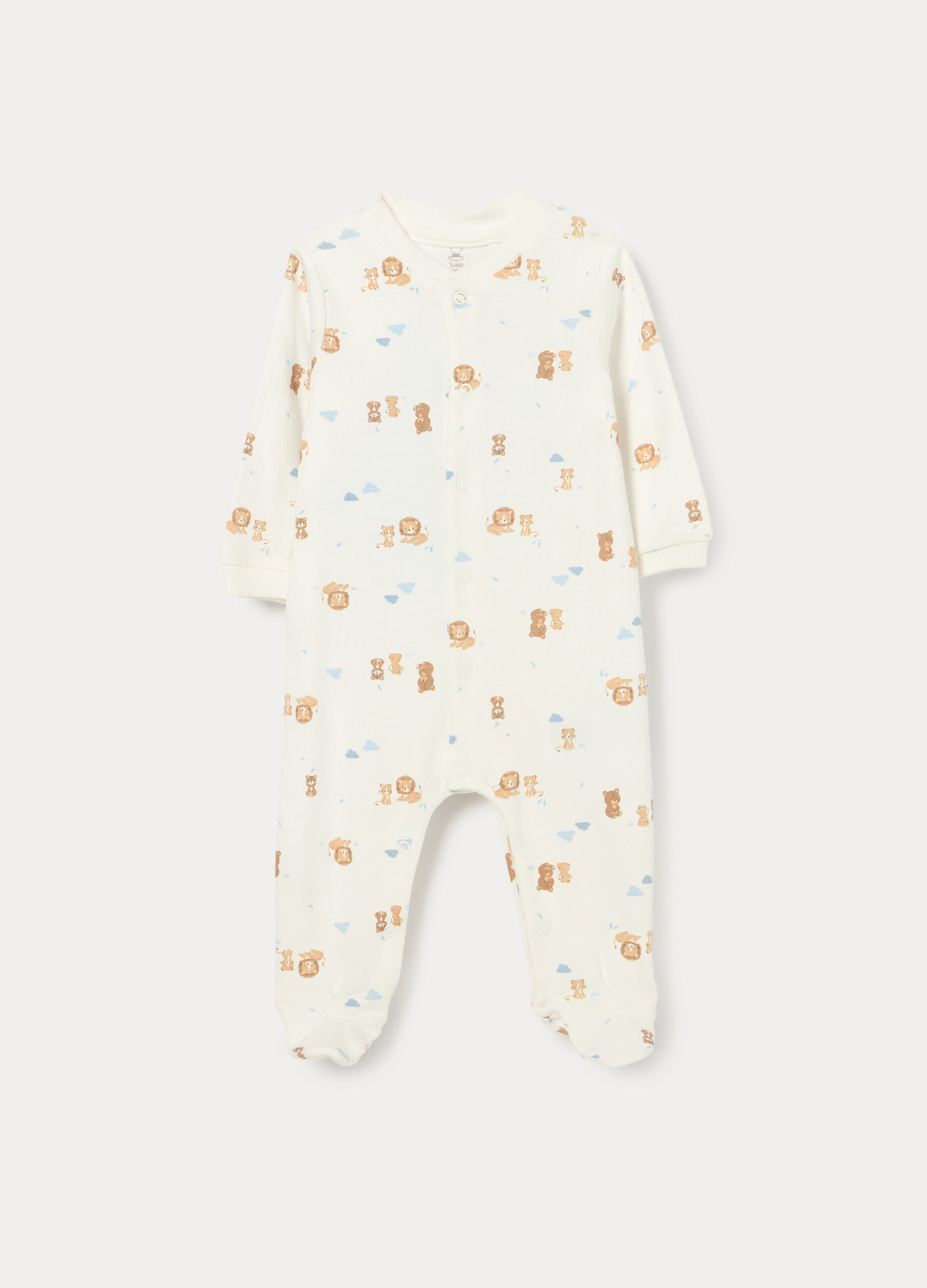 Tutina in interlock di puro cotone neonato_0