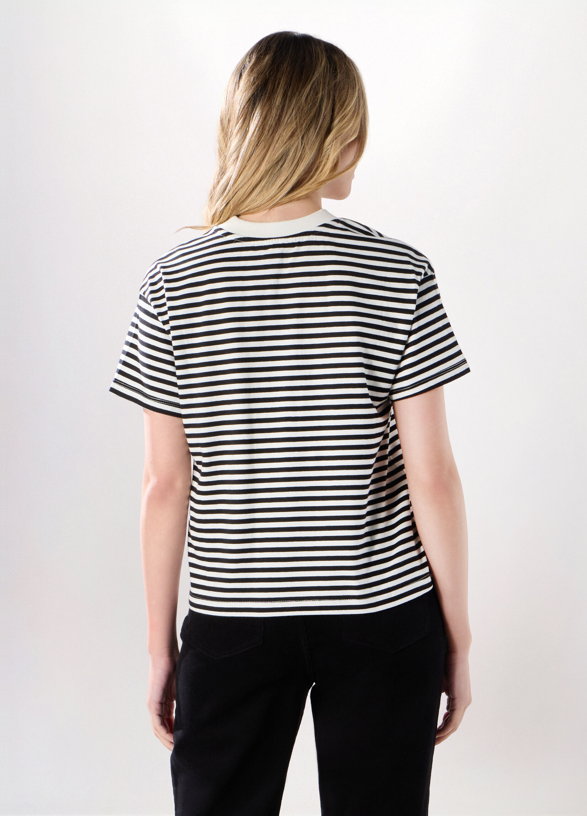 T-shirt in jersey di puro cotone donna_1