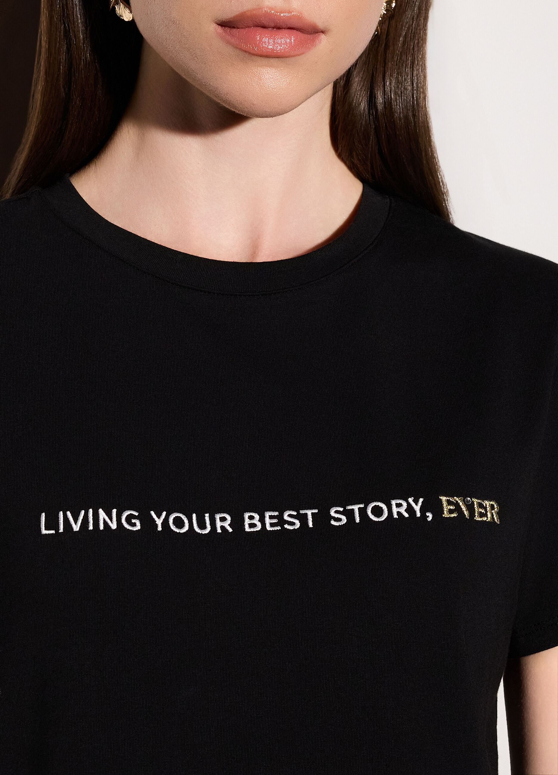 T-shirt girocollo stretch donna_3