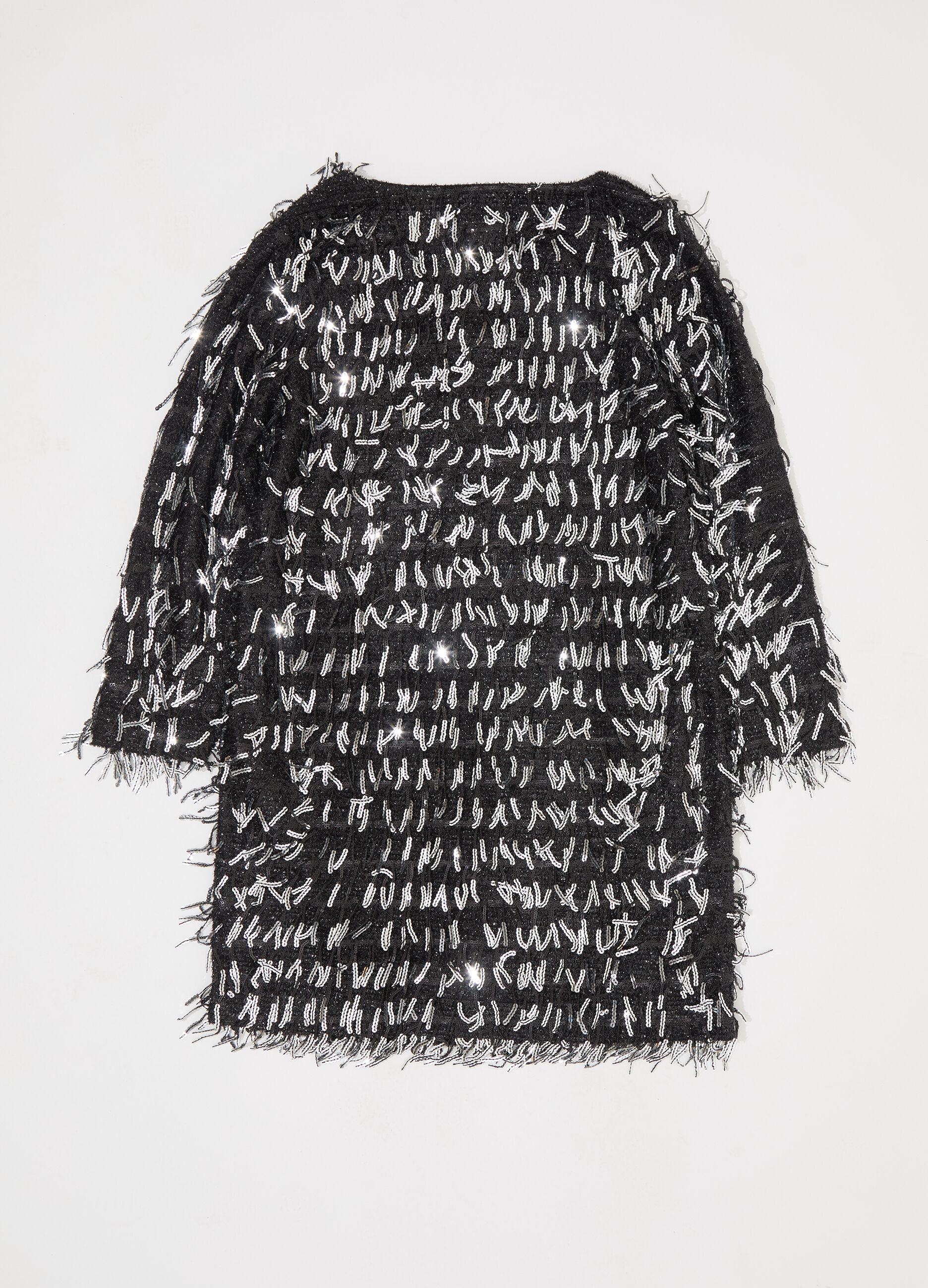 Vestito corto in paillettes donna_5