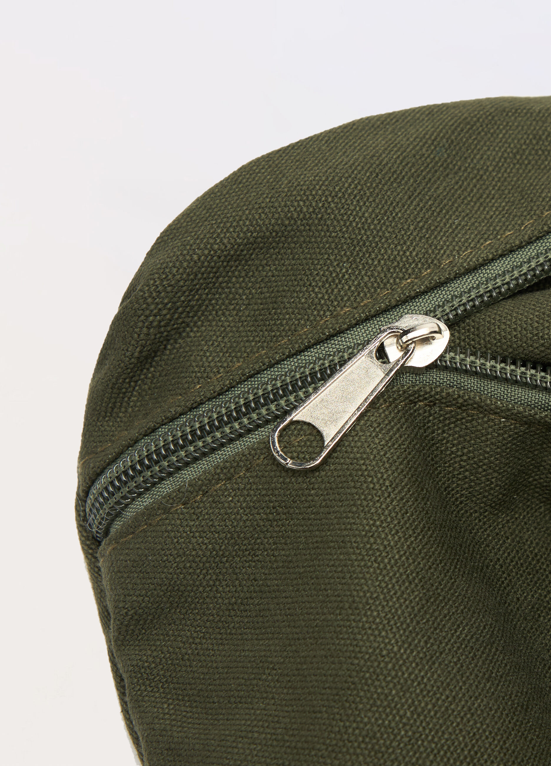 Borsone con zip in tela di cotone uomo