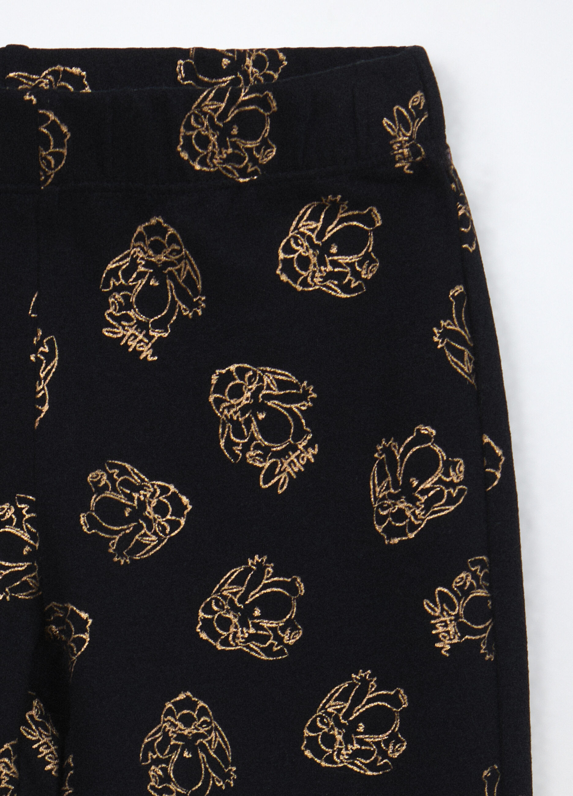 Leggings flare fit in cotone fleece stretch bambina_2