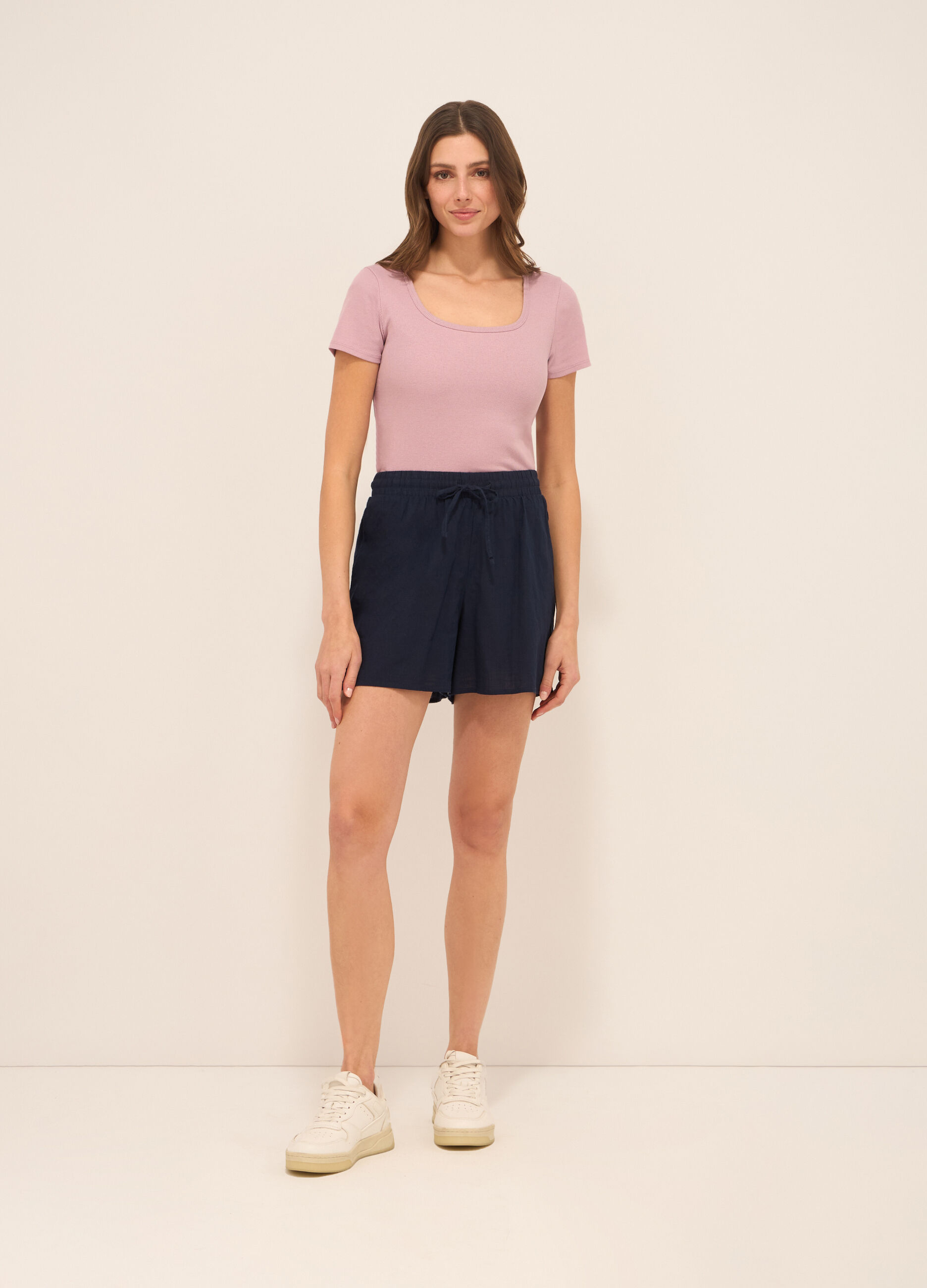 Shorts in puro cotone donna_0