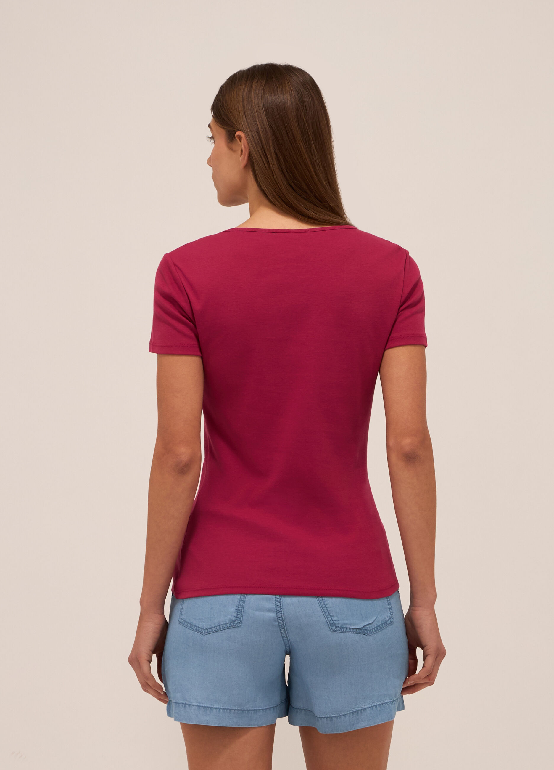 T-shirt in puro cotone donna_1