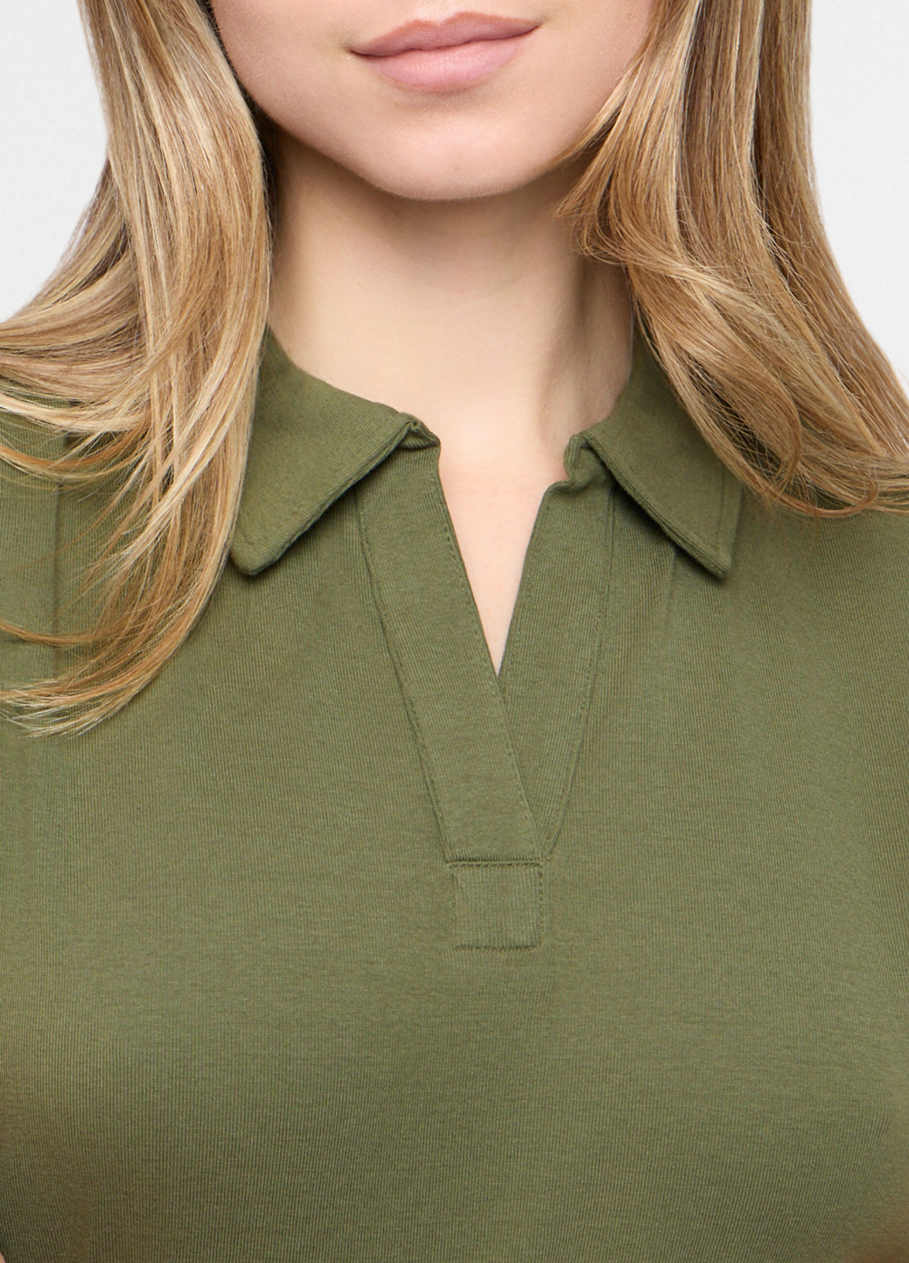 Polo in costina stretch donna_2