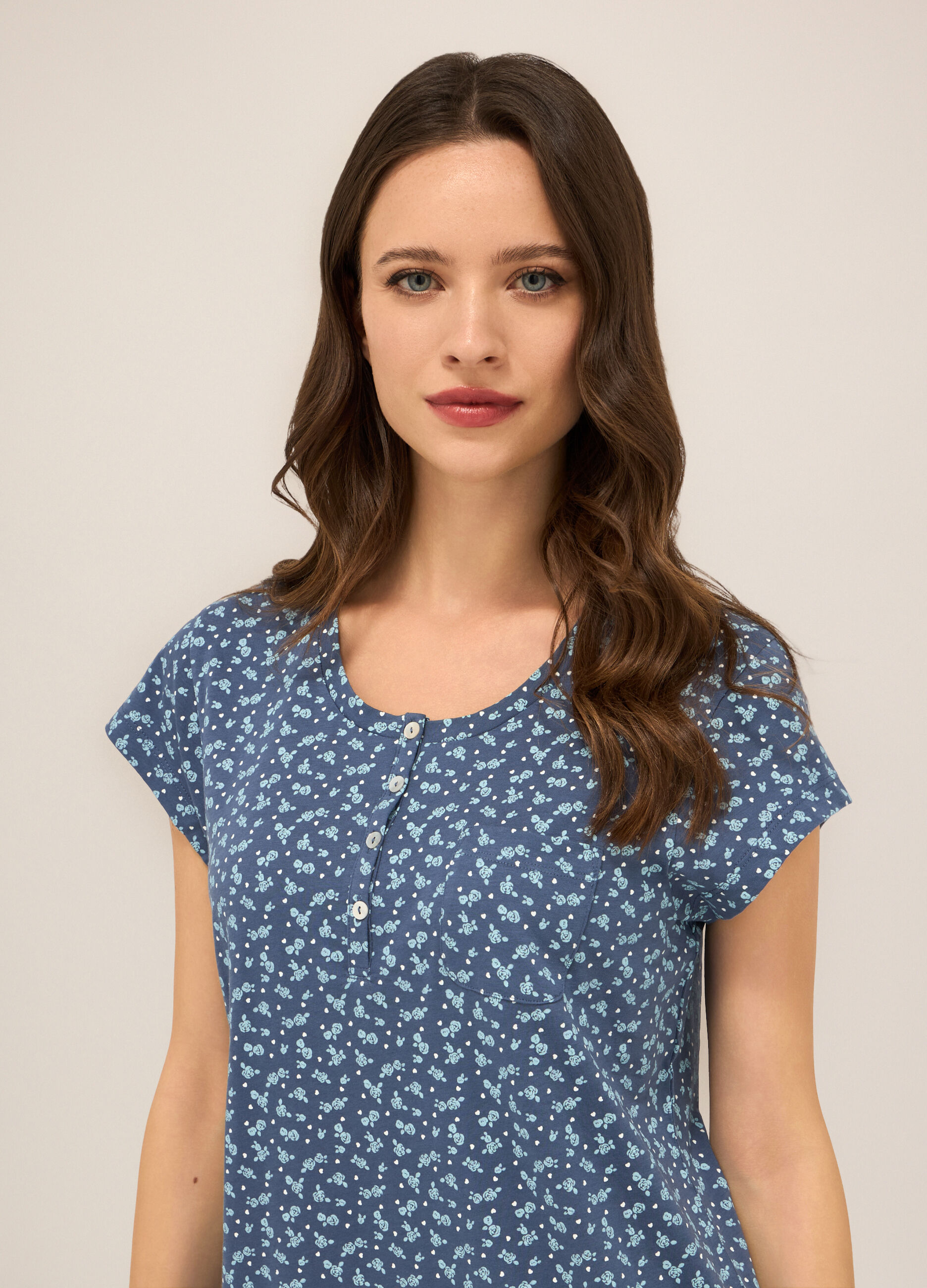 Camicia da notte in jersey di puro donna_2