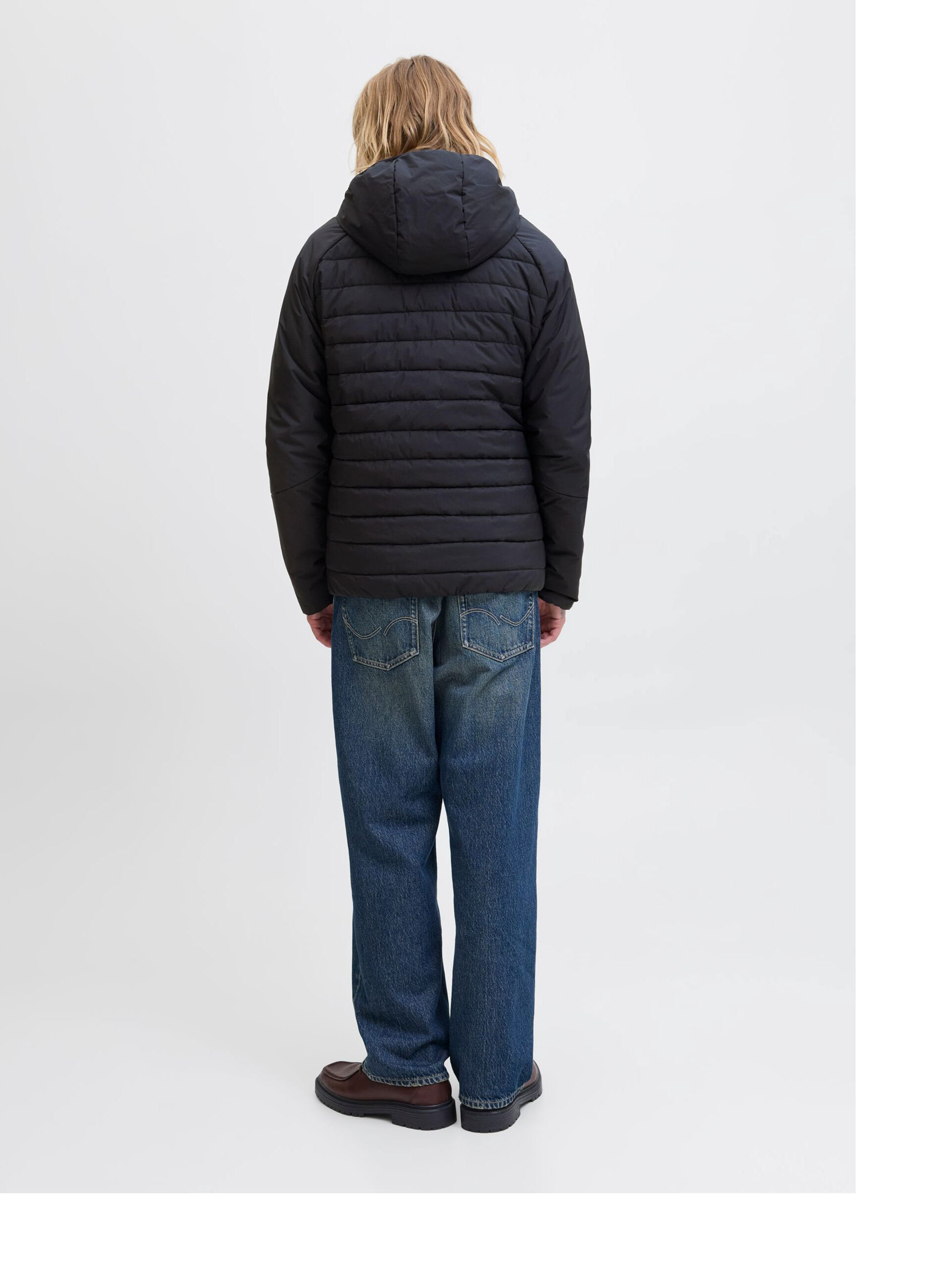 Giubbino imbottito con cappuccio uomo_1