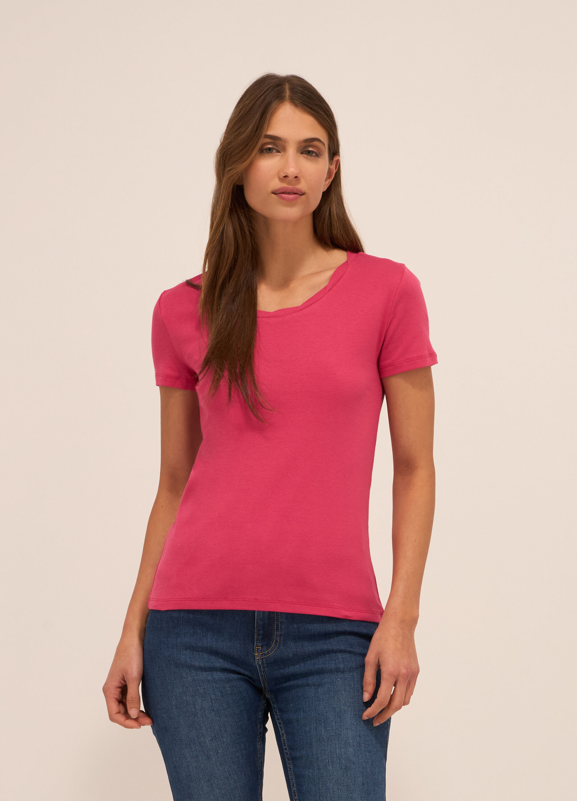 T-shirt in puro cotone donna_0