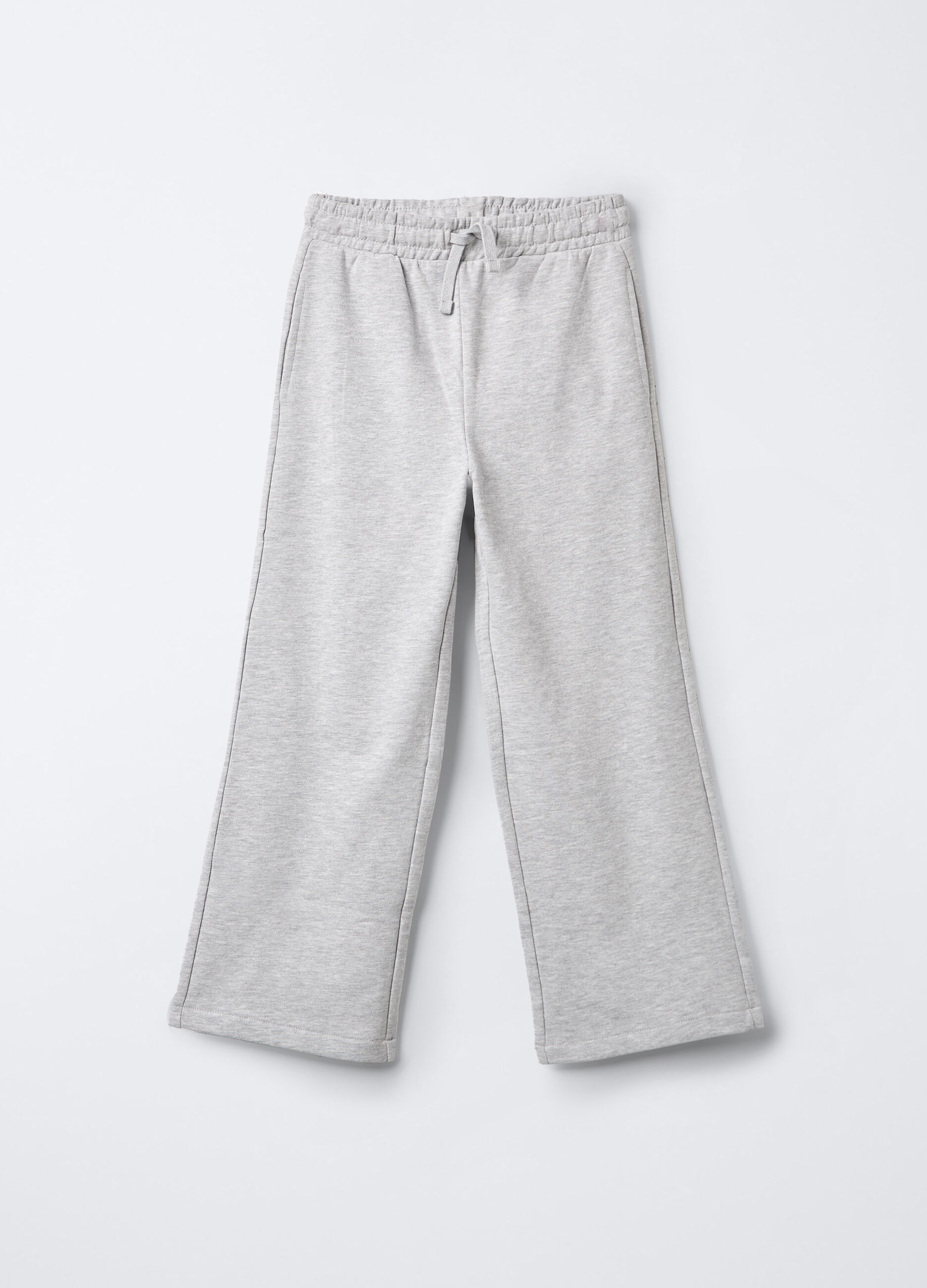 Jogger in cotone garzato Wide Leg ragazza_0