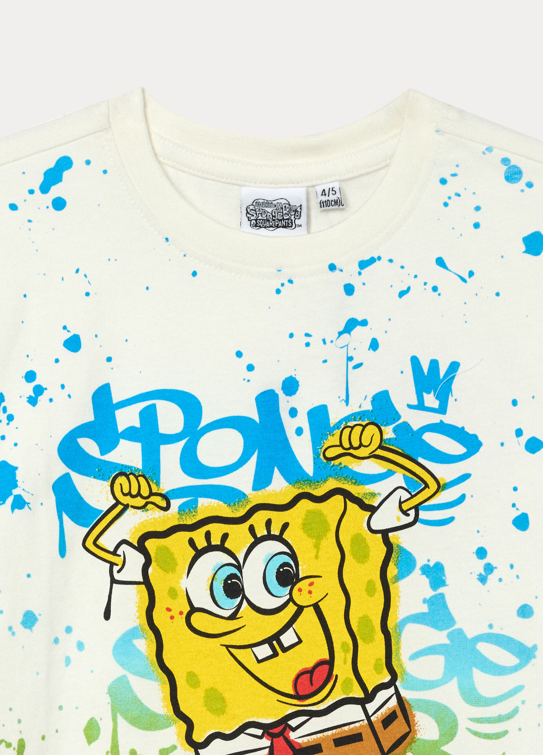 T-shirt Spongebob in jersey di puro cotone bambino_2
