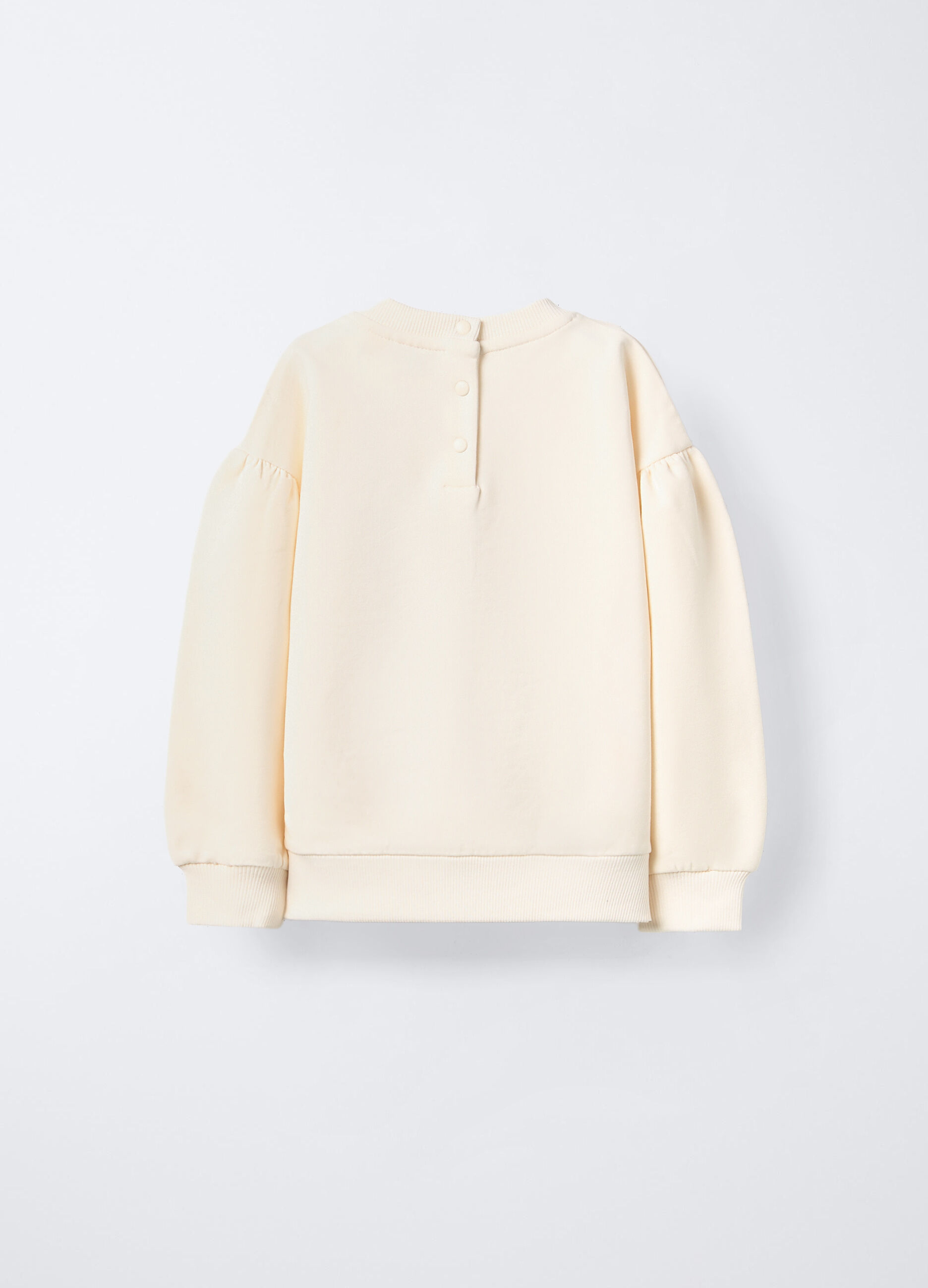 Felpa Disney in cotone garzato stretch bimba_1
