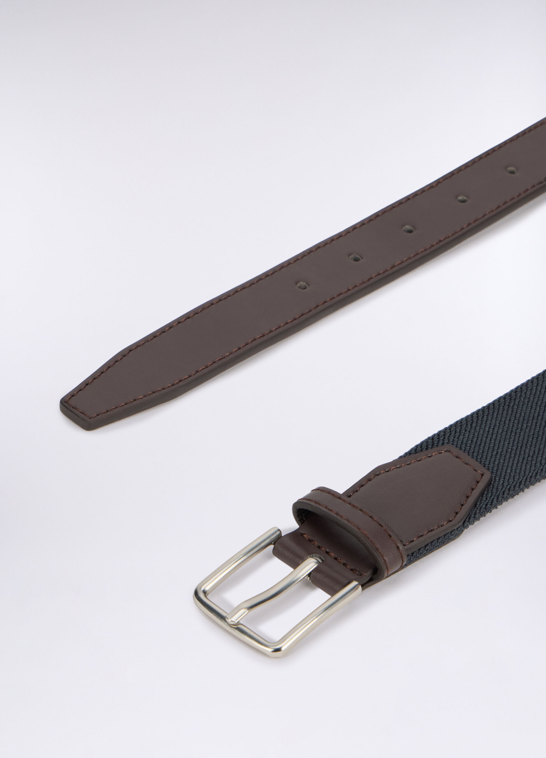 Cintura in tessuto con inserti uomo_1