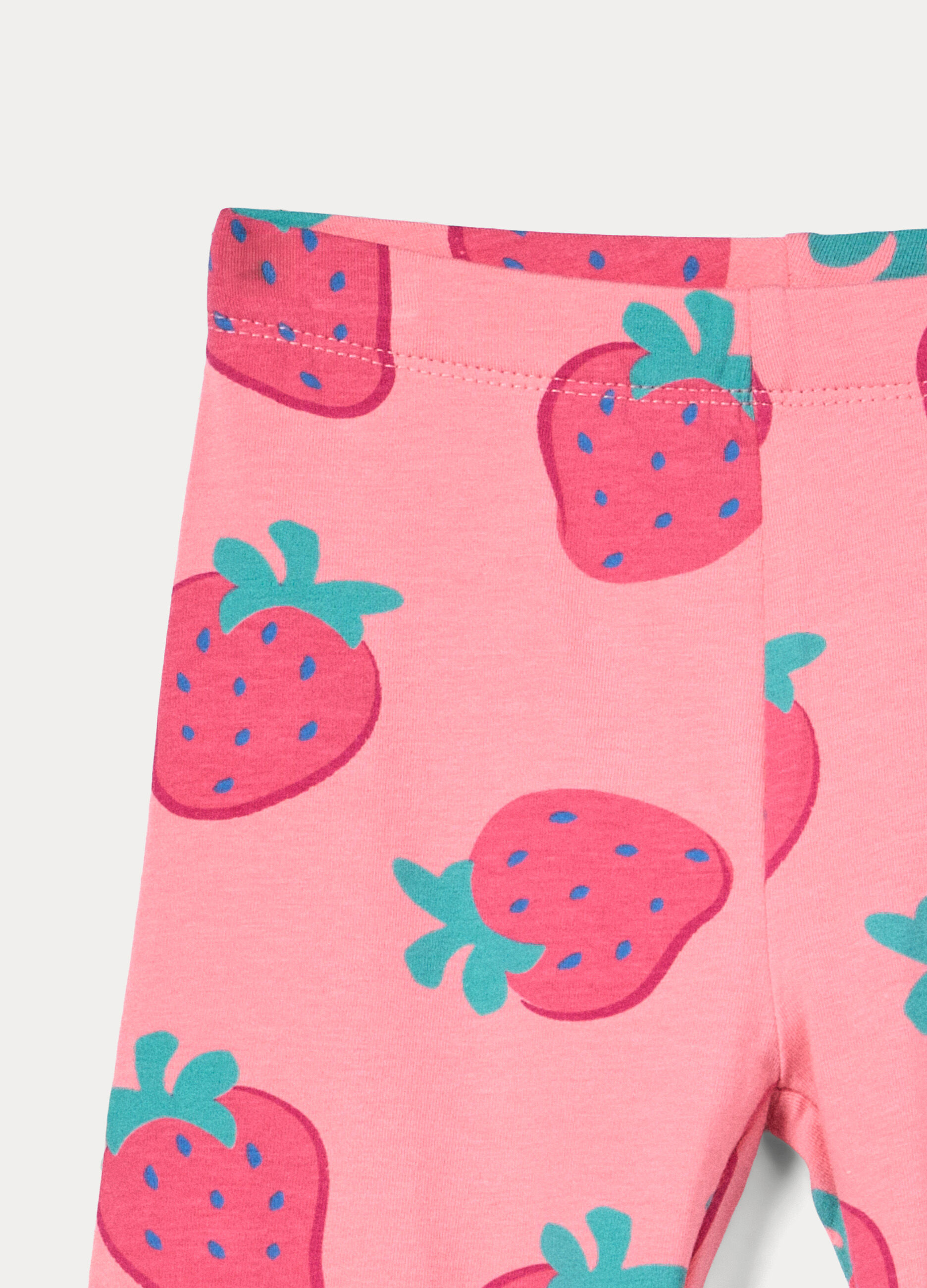 Leggings corti in jersey di cotone stretch bambina_2