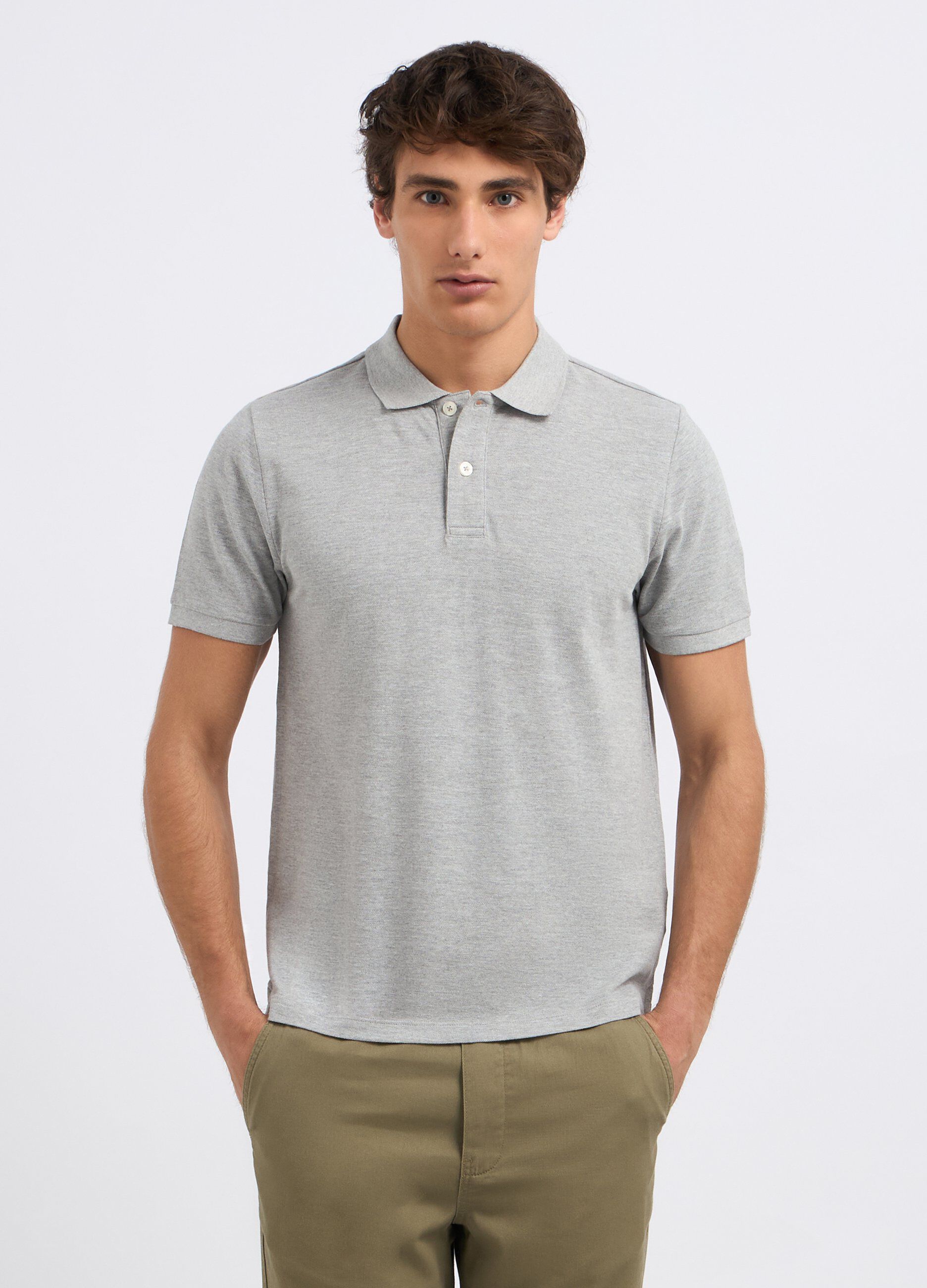 Polo in puro cotone a maniche corte uomo_0