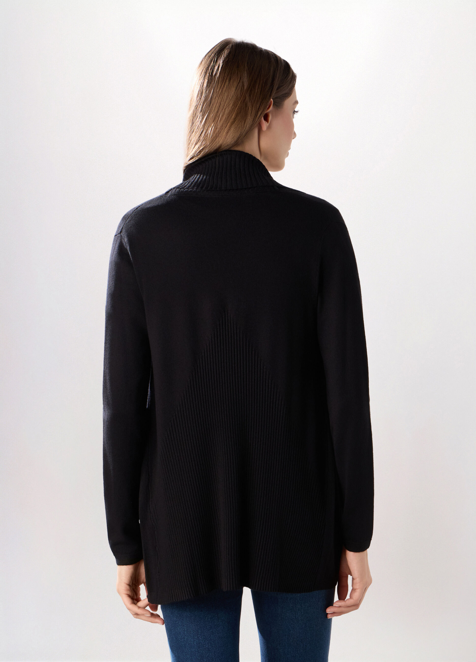 Cardigan aperto in misto viscosa donna_1
