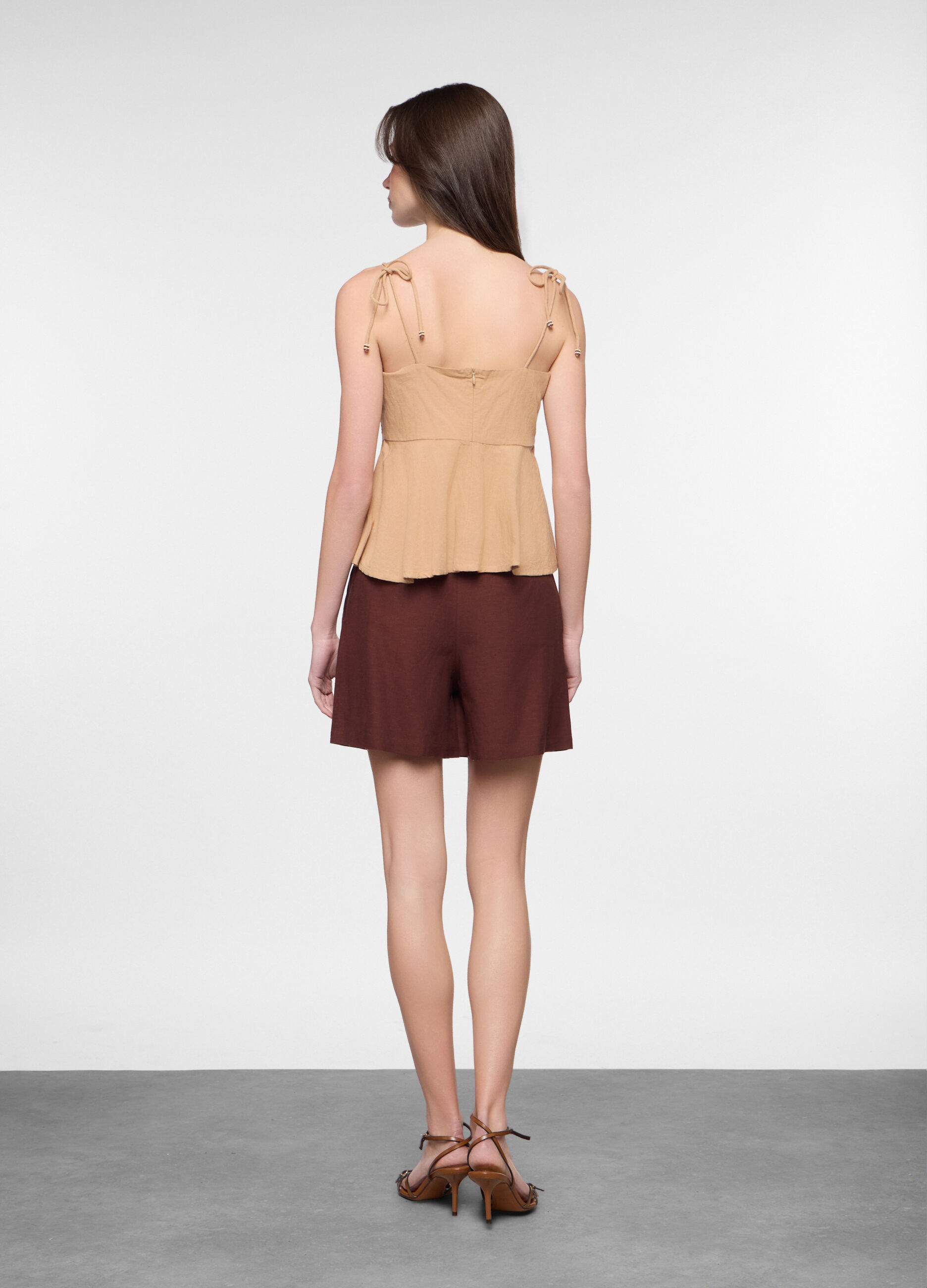 Top fit regular misto lino donna_1