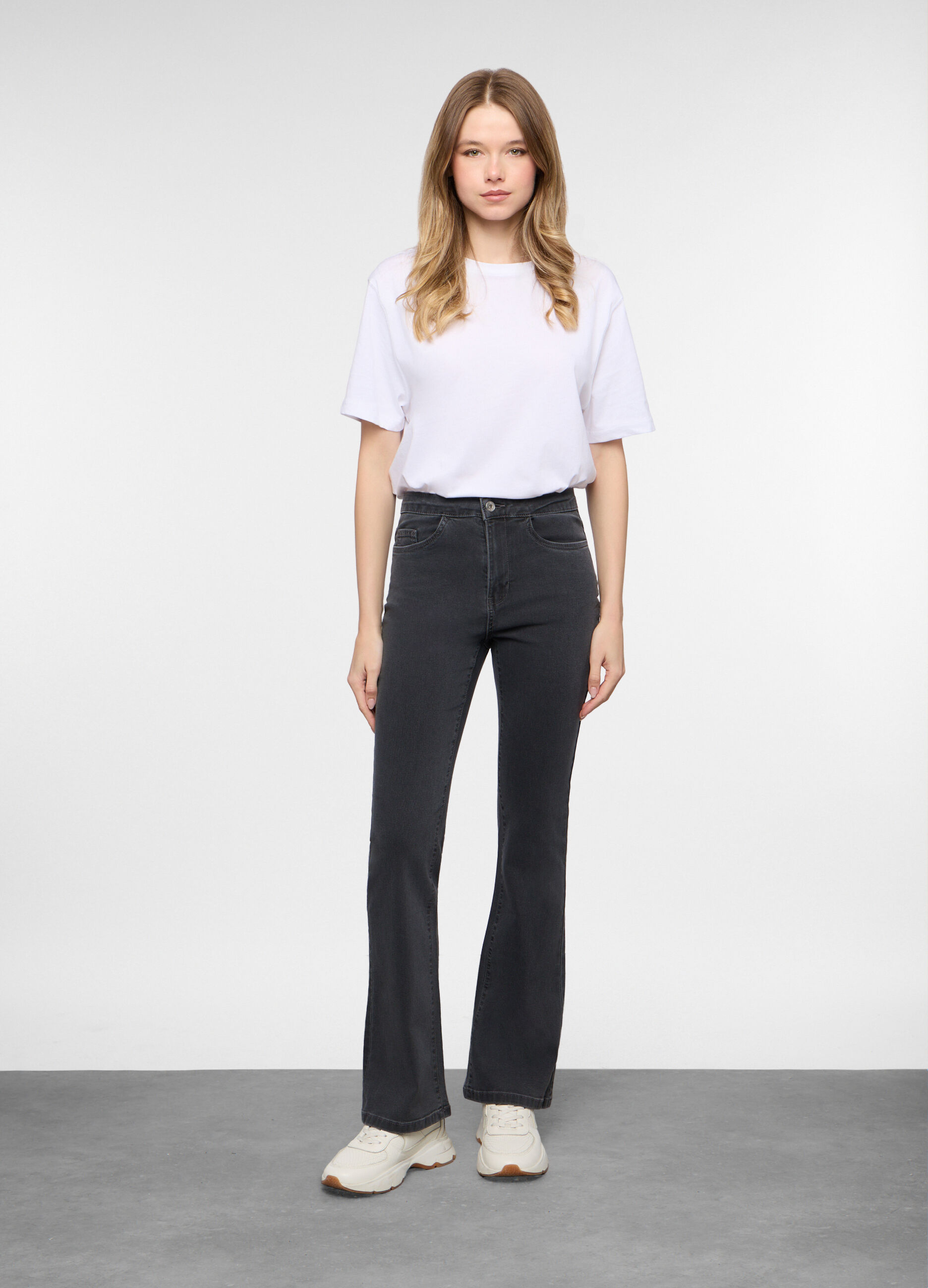 5 Tasche fit Flare in cotone stretch donna_0