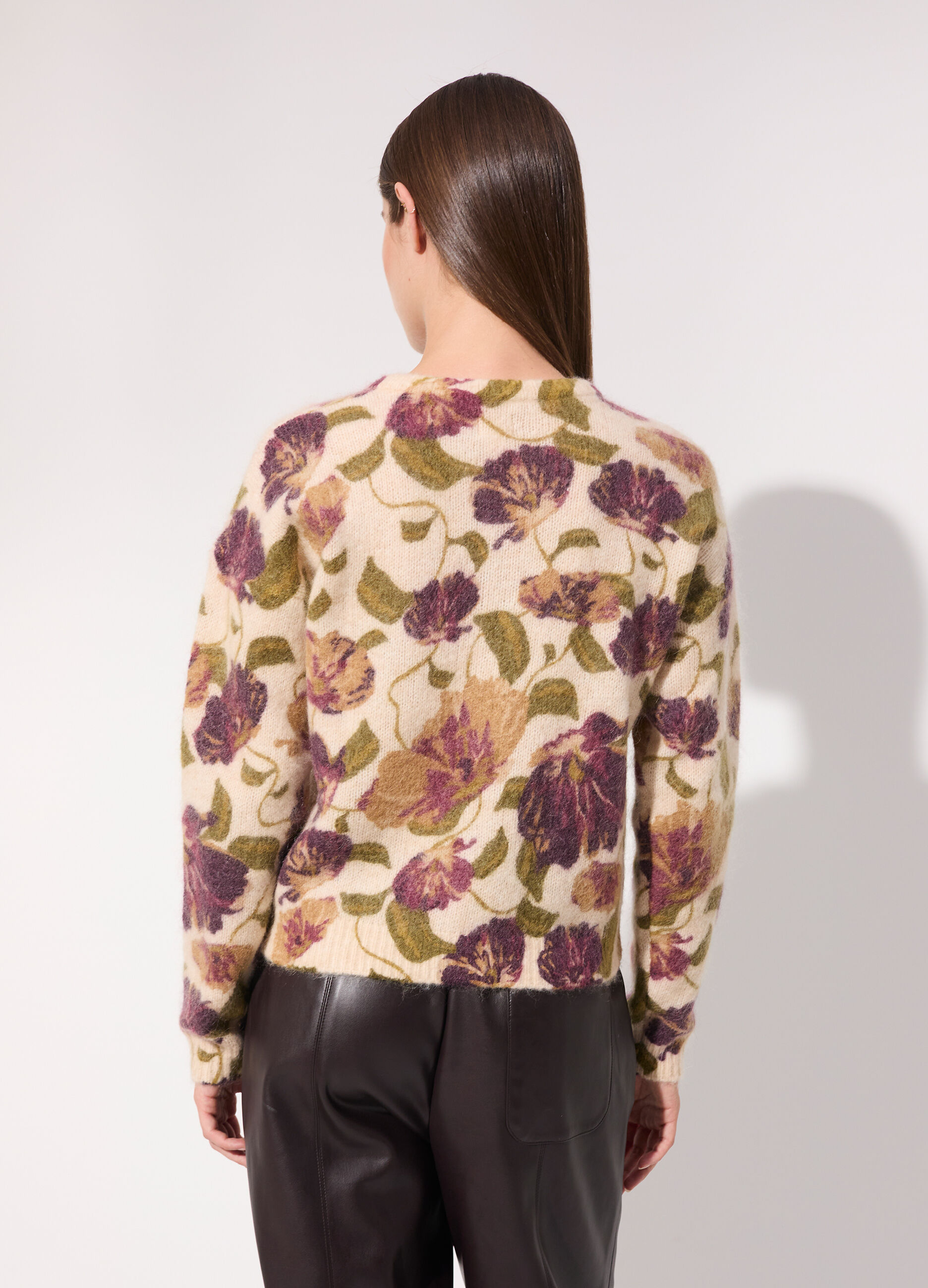 Cardigan in misto lana e mohair donna_2