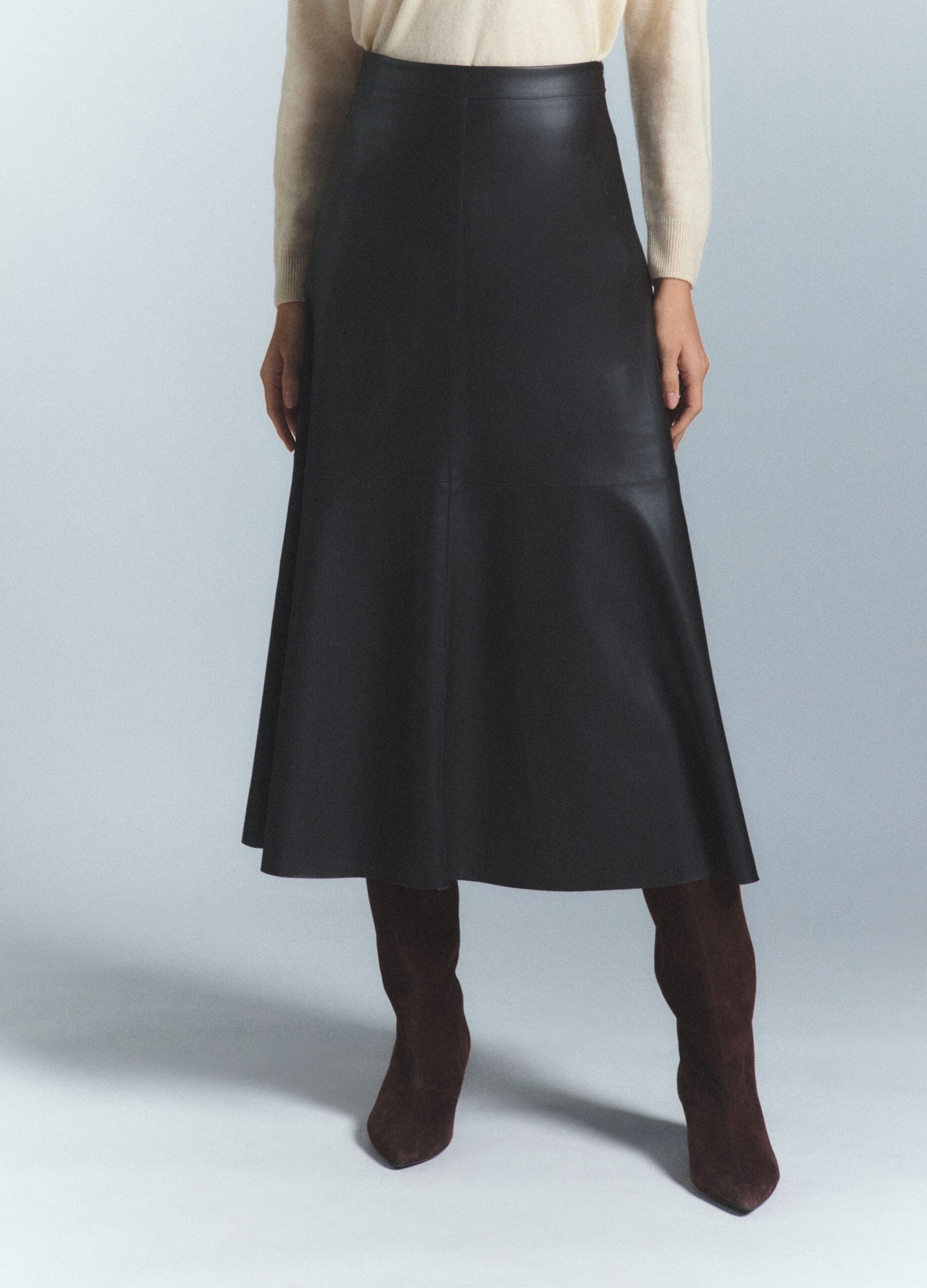Gonna svasata in eco pelle donna_2