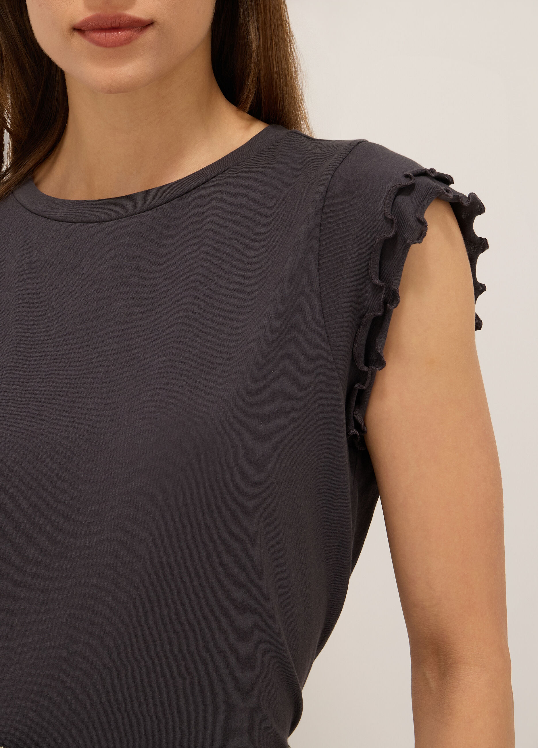 T-shirt in jersey di puro cotone donna_2