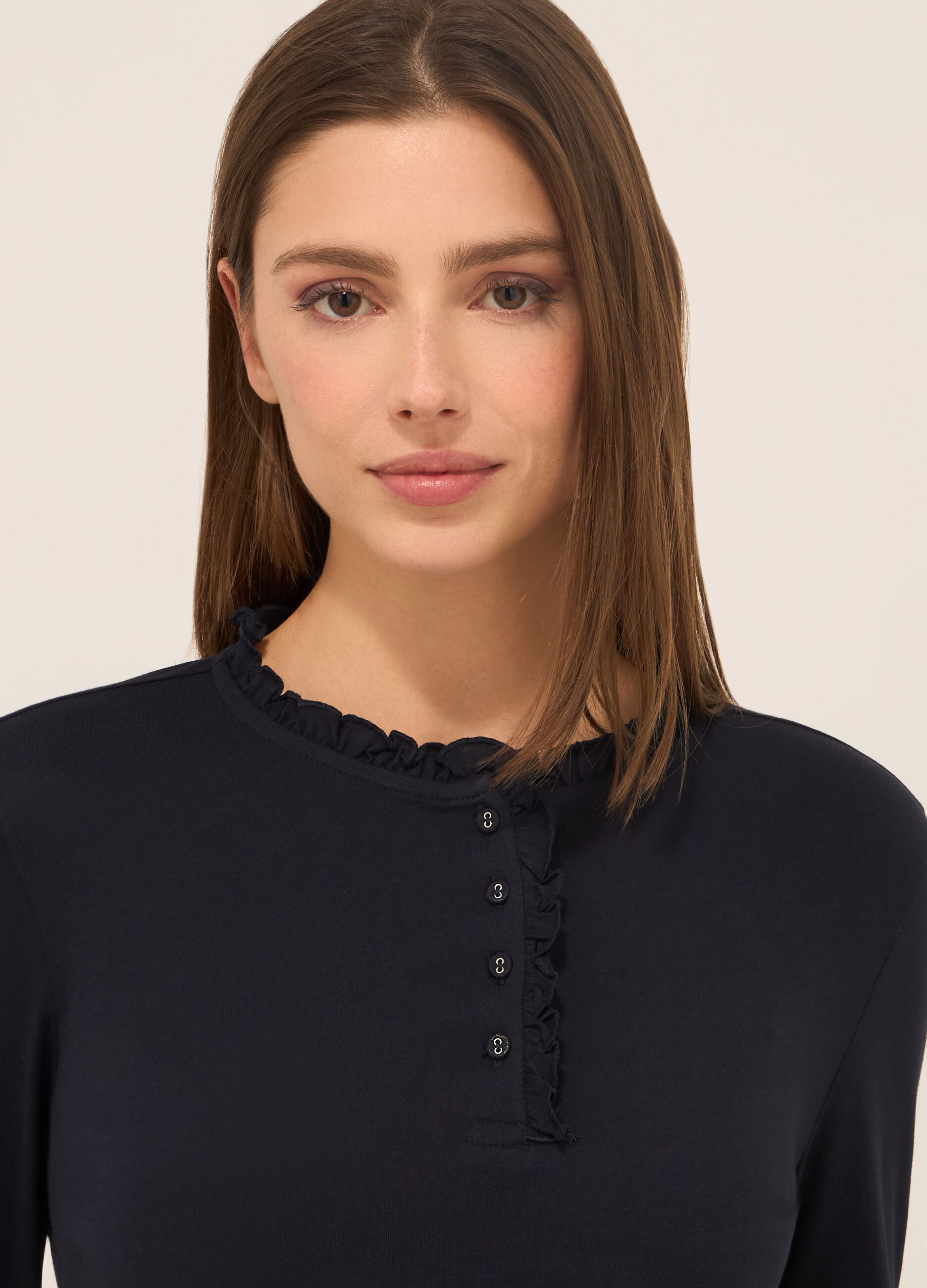 T-shirt in jersey di puro cotone donna_2