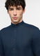 Camicia regular fit con collo coreano in lino uomo_2