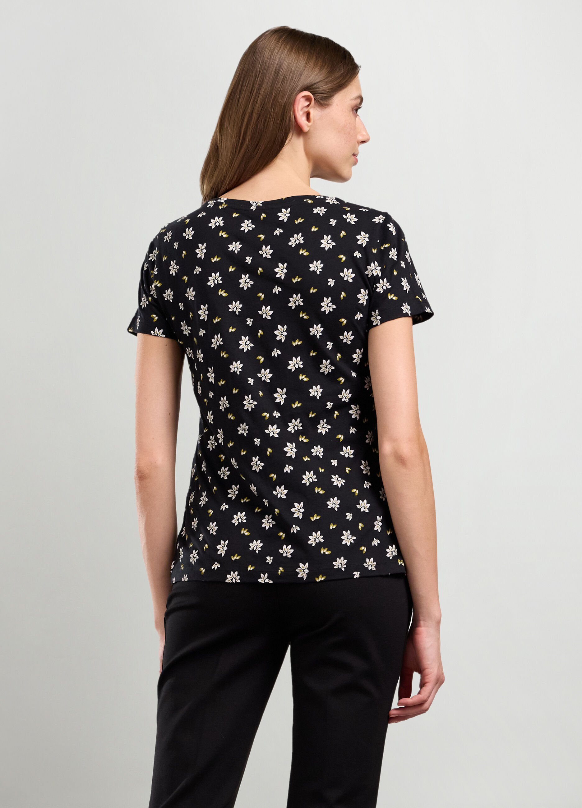 T-shirt in puro cotone con stampa donna_1