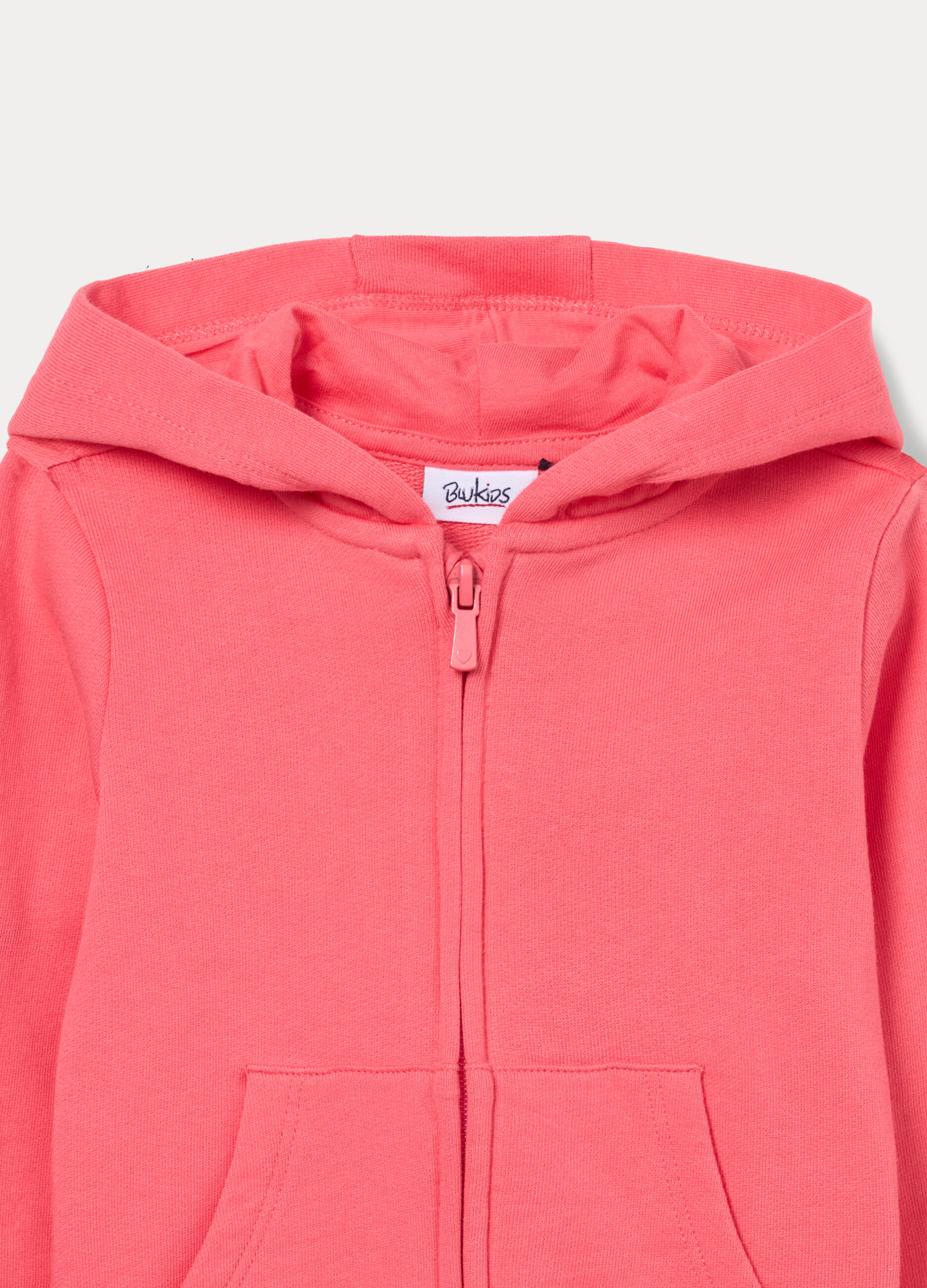 Felpa con cappuccio in french terry di puro cotone bimba_2