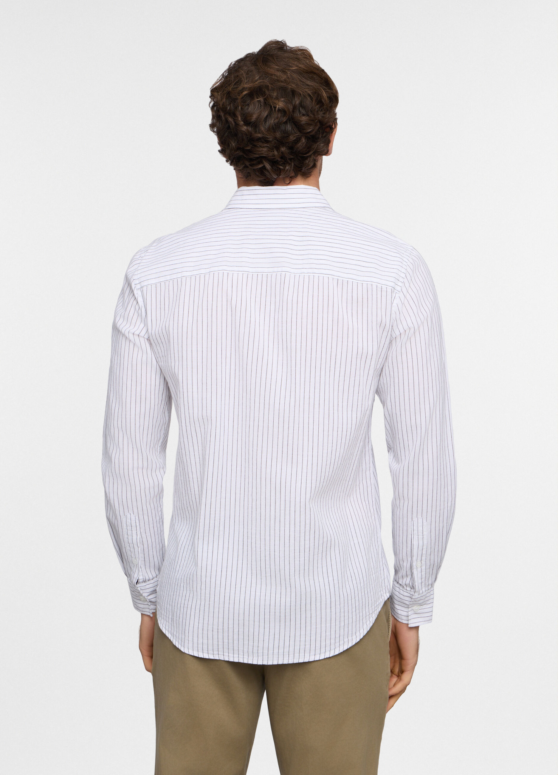 Camicia regular fit in cotone con colletto francese uomo _1