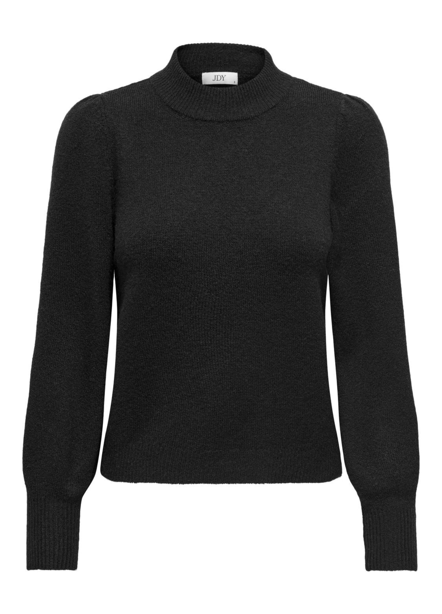 Pullover paricollo con maniche a palloncino_4